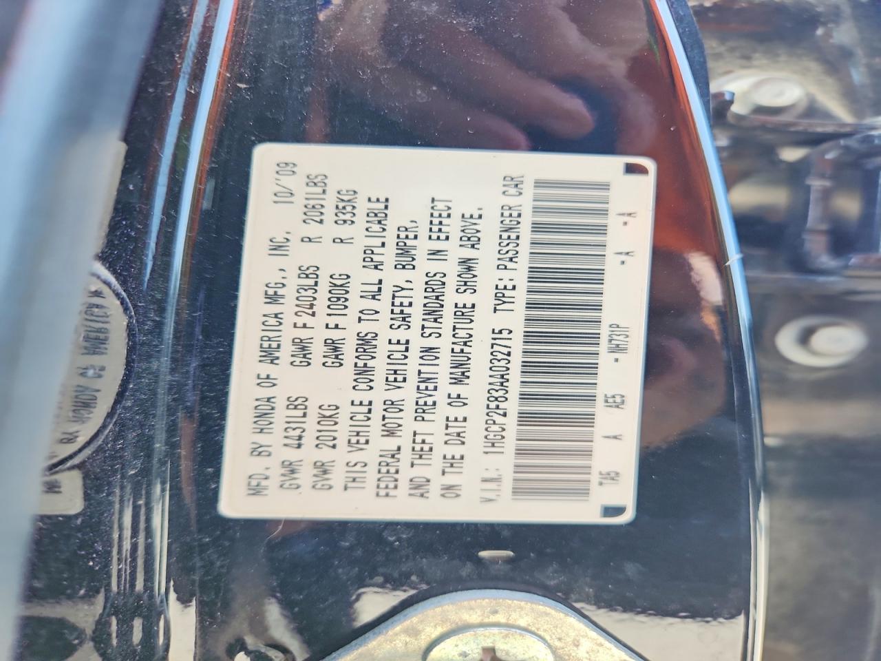 2010 Honda Accord Exl Black vin: 1HGCP2F83AA032715