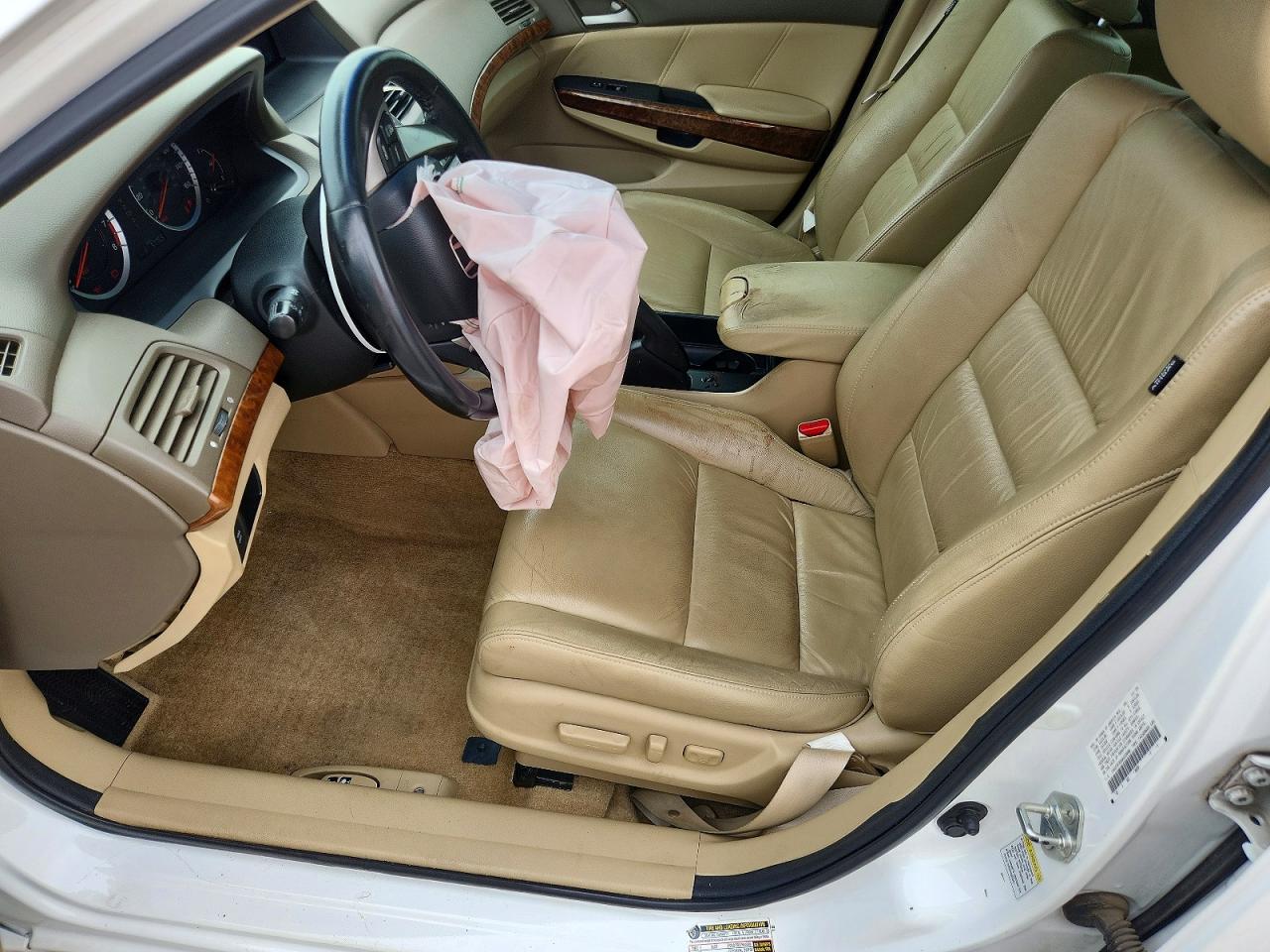 2010 Honda Accord Exl White vin: 1HGCP2F83AA033086
