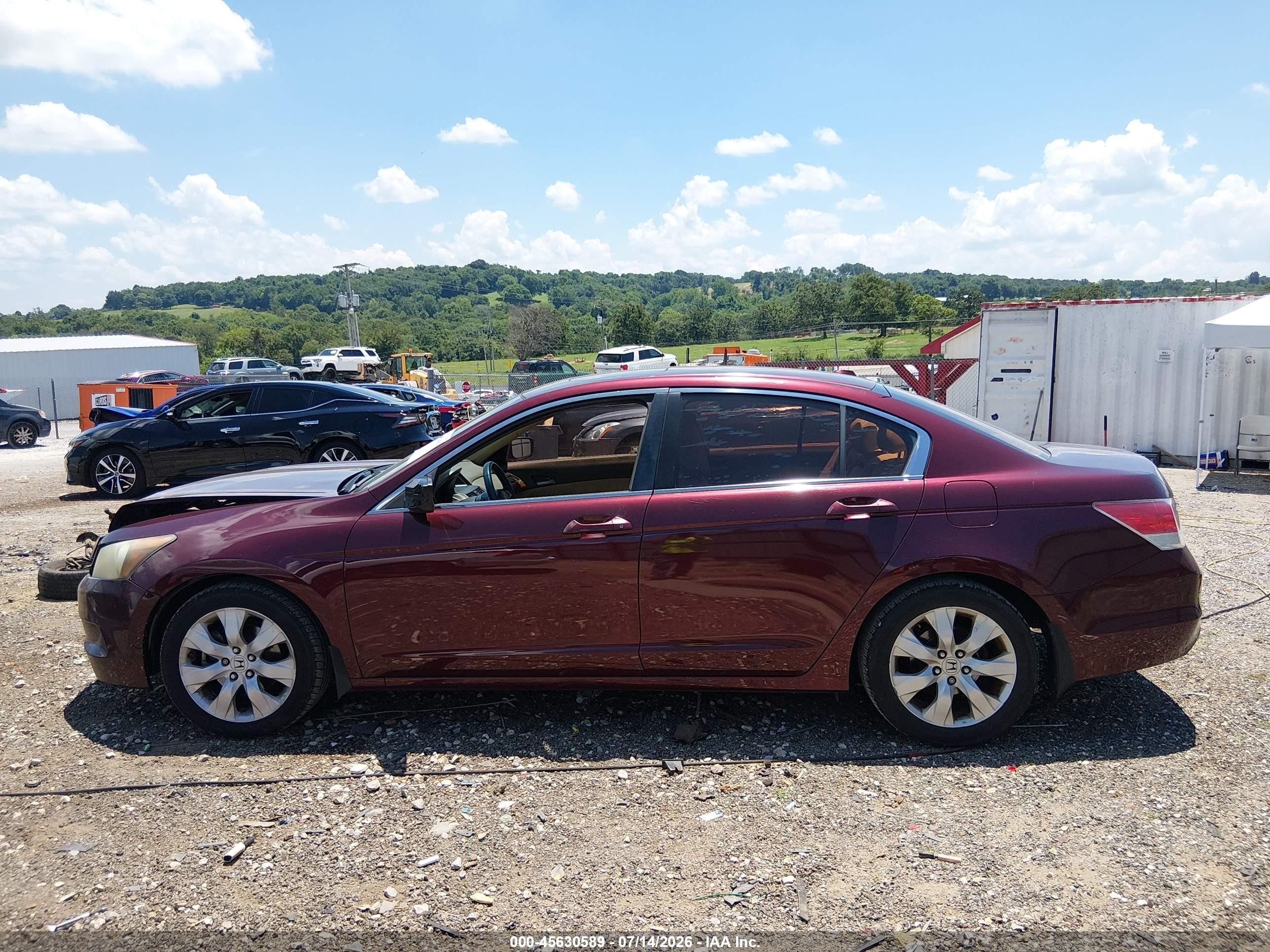 2010 Honda Accord 2.4 Ex-l Burgundy vin: 1HGCP2F83AA047537