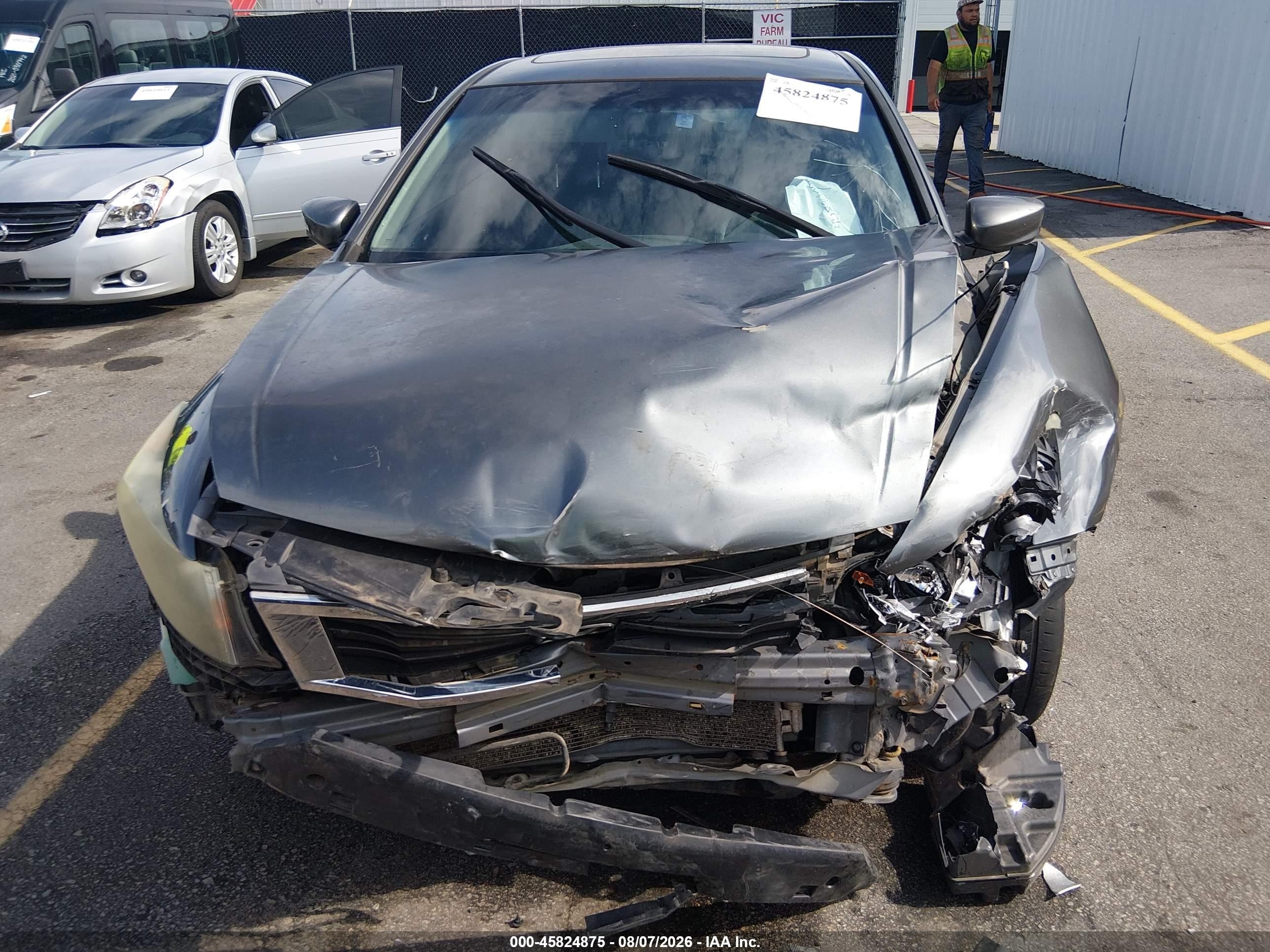 2010 Honda Accord 2.4 Ex-l Gray vin: 1HGCP2F83AA049952