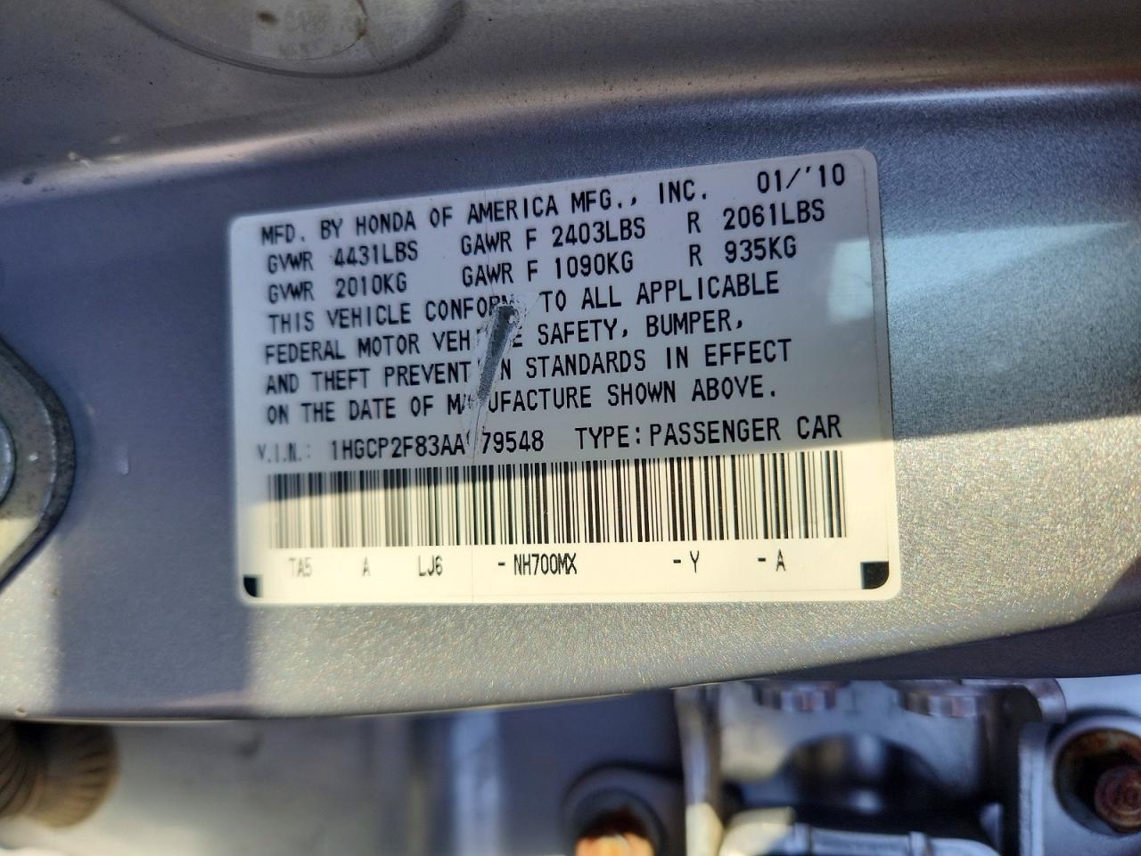 2010 Honda Accord Exl Silver vin: 1HGCP2F83AA079548