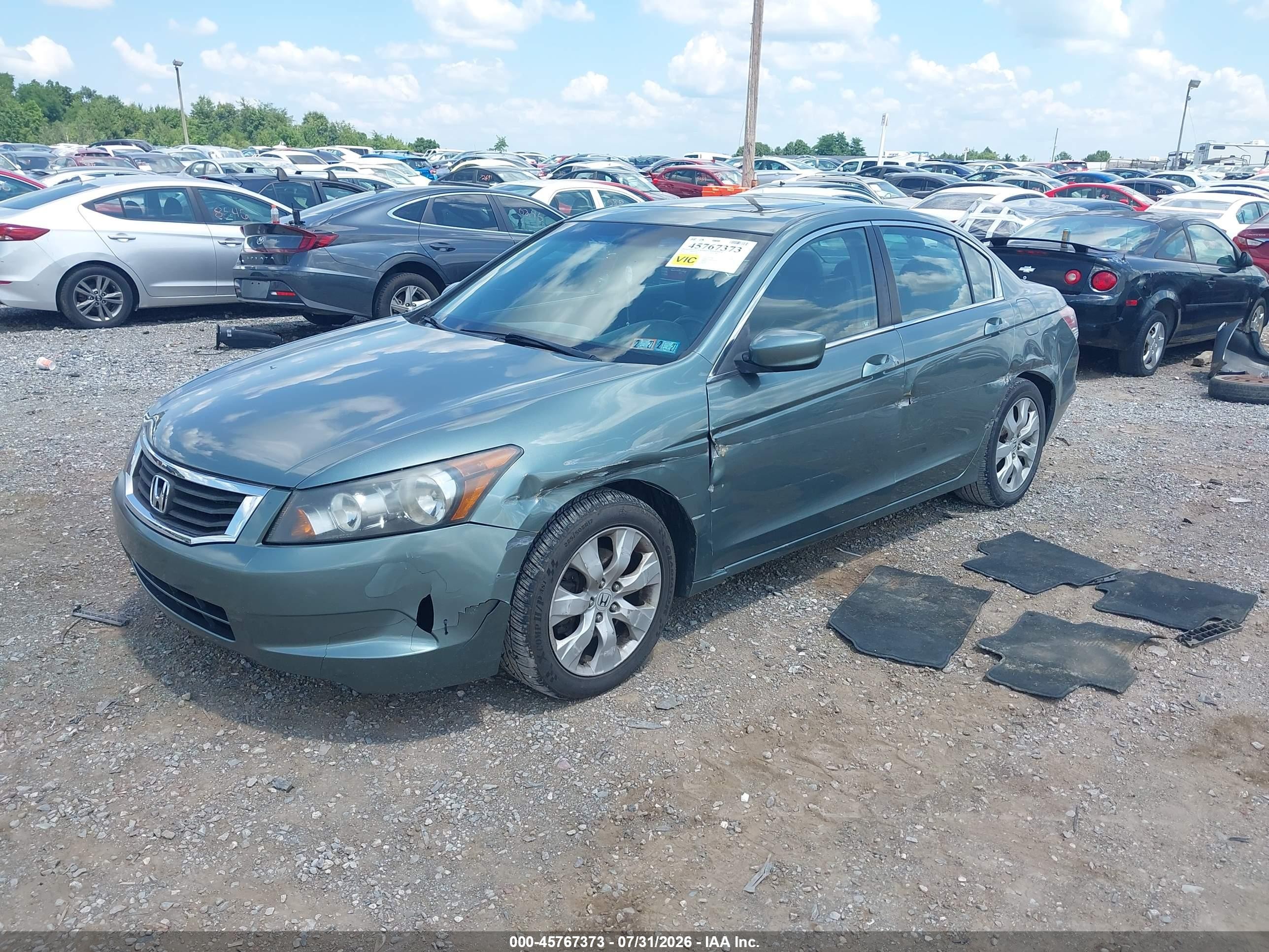 2010 Honda Accord 2.4 Ex-l Green vin: 1HGCP2F83AA116548
