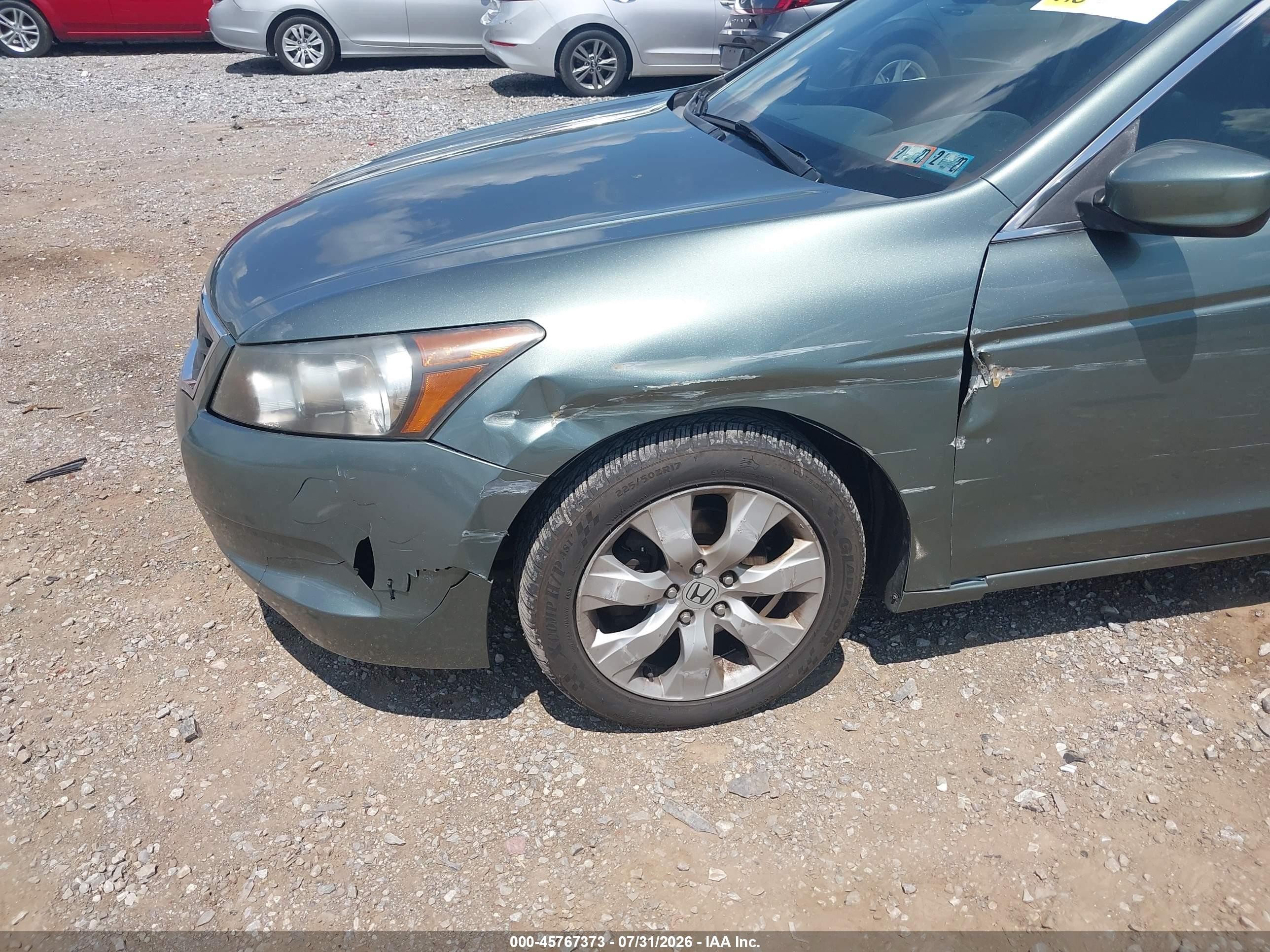 2010 Honda Accord 2.4 Ex-l Green vin: 1HGCP2F83AA116548