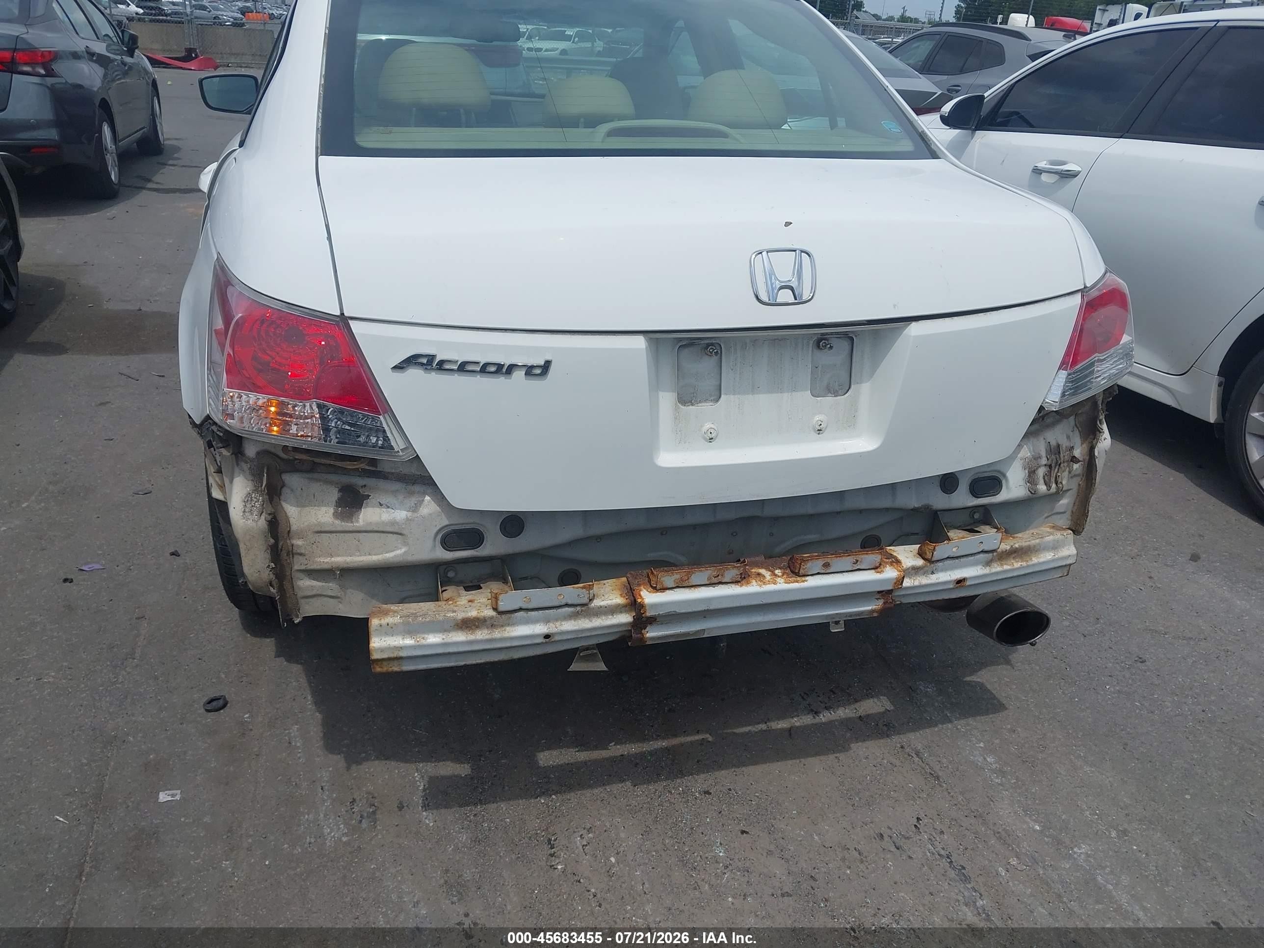 2010 Honda Accord 2.4 Ex-l Белый vin: 1HGCP2F83AA138081