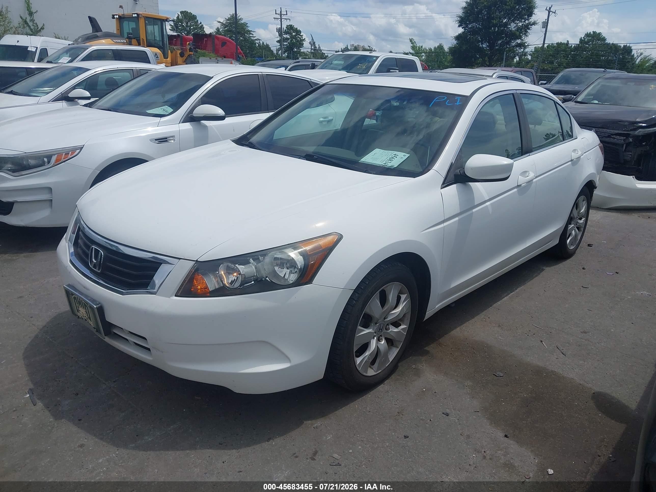 2010 Honda Accord 2.4 Ex-l Белый vin: 1HGCP2F83AA138081