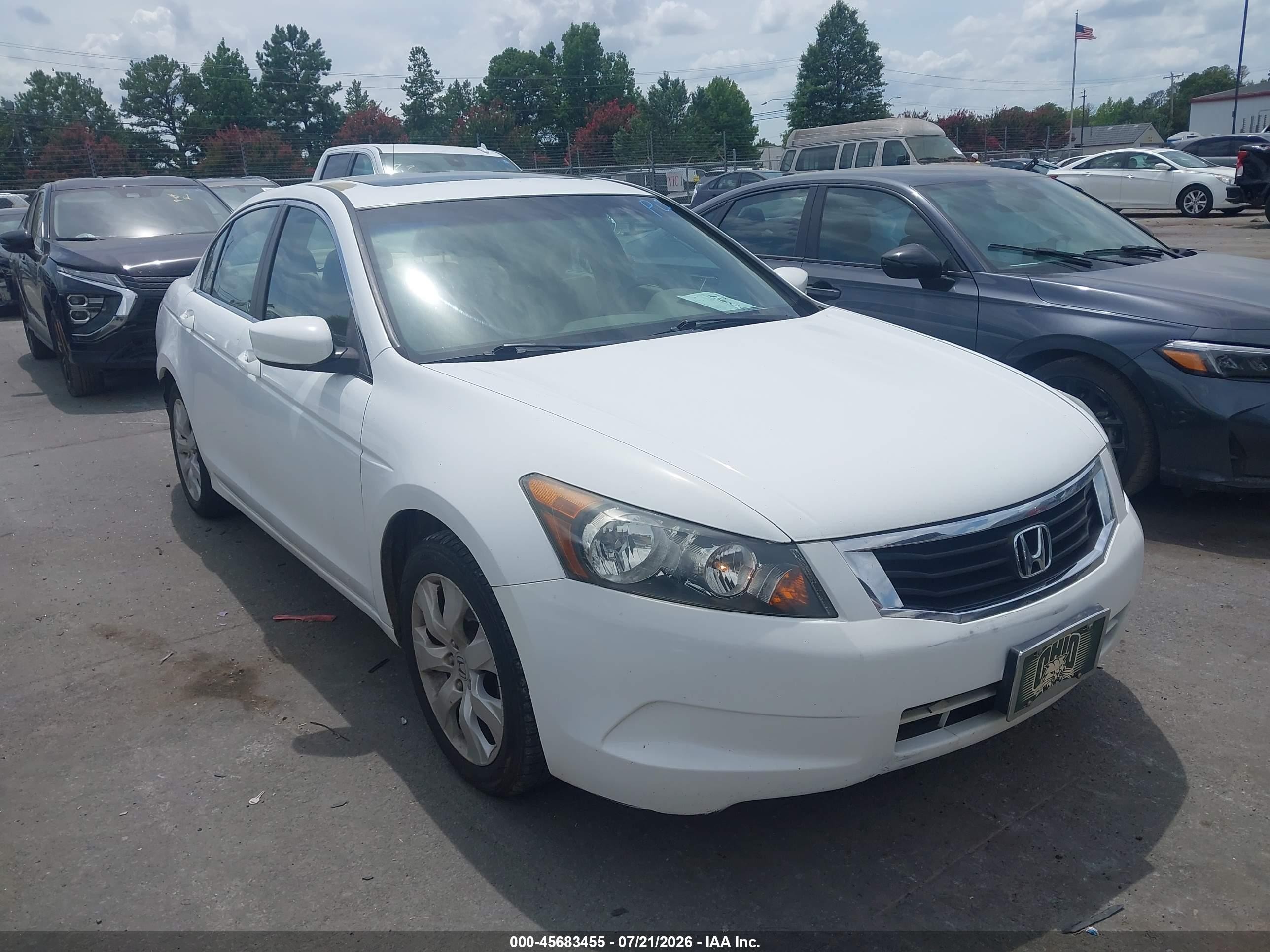 2010 Honda Accord 2.4 Ex-l White vin: 1HGCP2F83AA138081