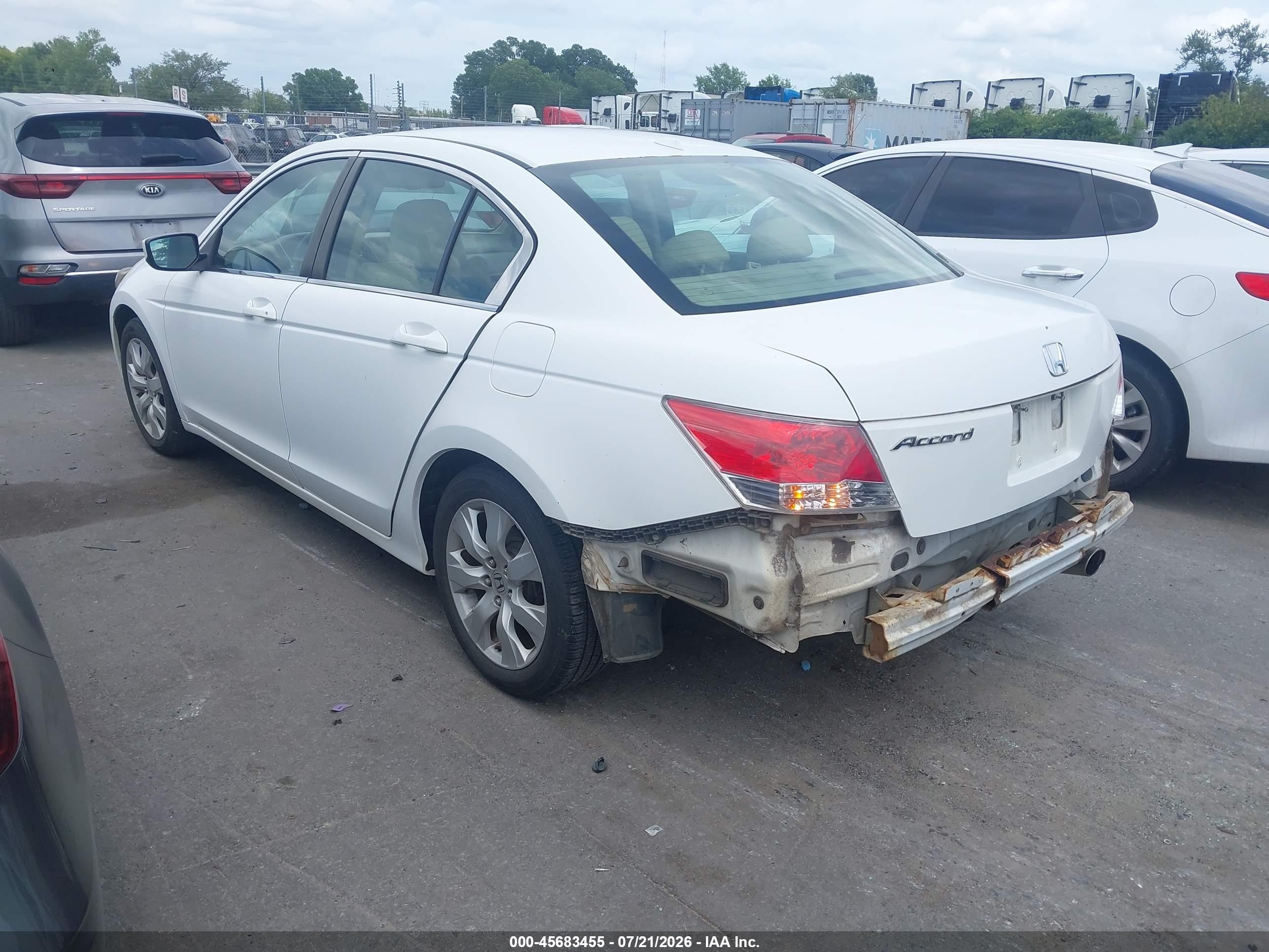 2010 Honda Accord 2.4 Ex-l Белый vin: 1HGCP2F83AA138081