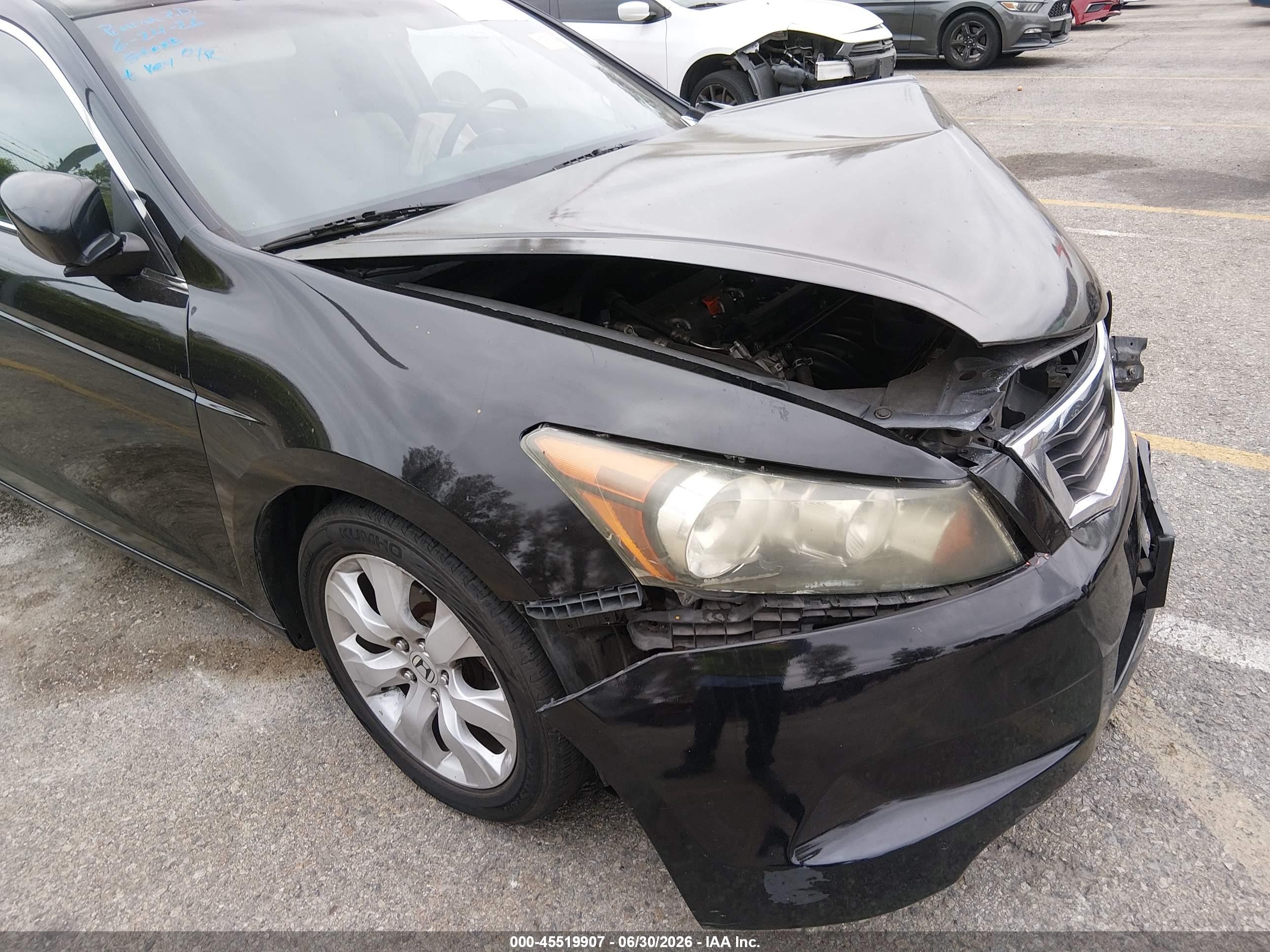 2010 Honda Accord 2.4 Ex-l Черный vin: 1HGCP2F83AA148609