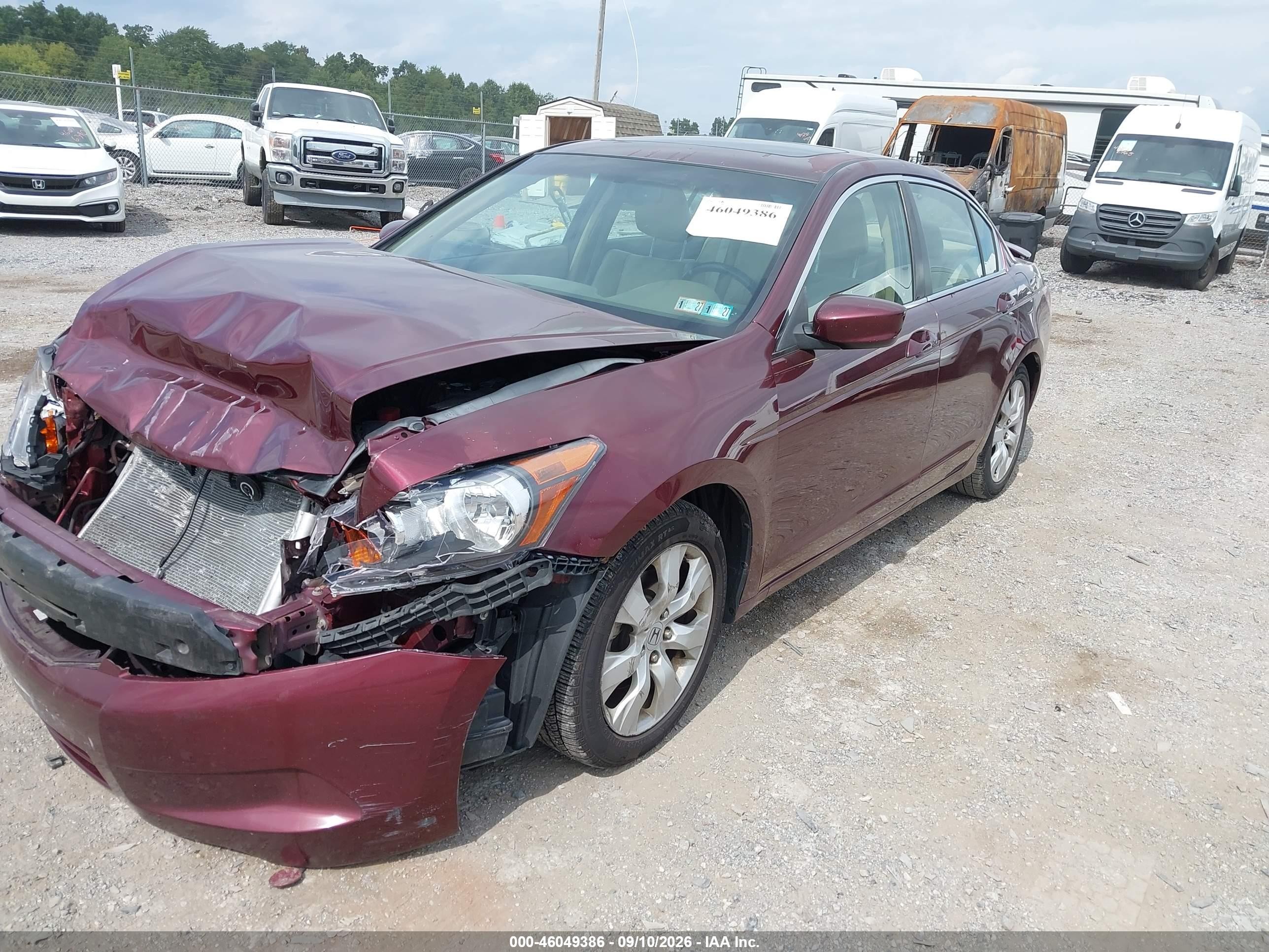 2010 Honda Accord 2.4 Ex-l Maroon vin: 1HGCP2F83AA168987