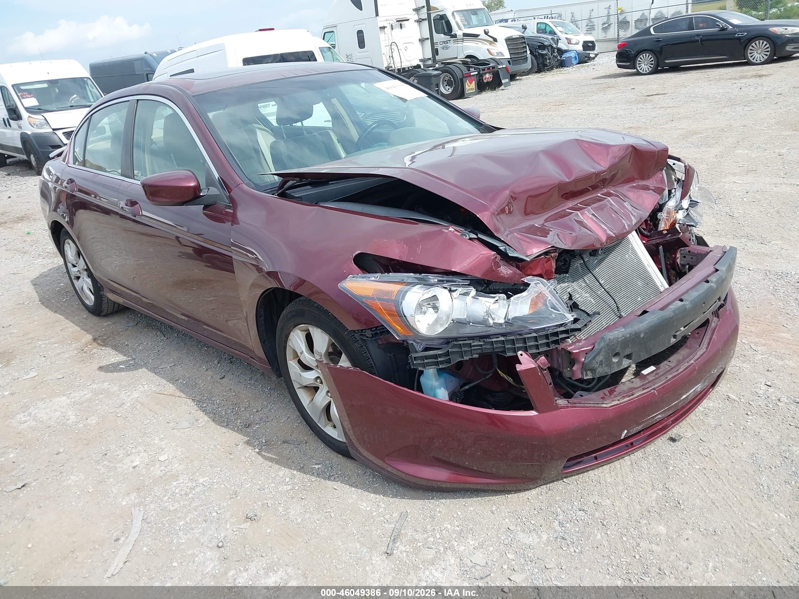 2010 Honda Accord 2.4 Ex-l Maroon vin: 1HGCP2F83AA168987