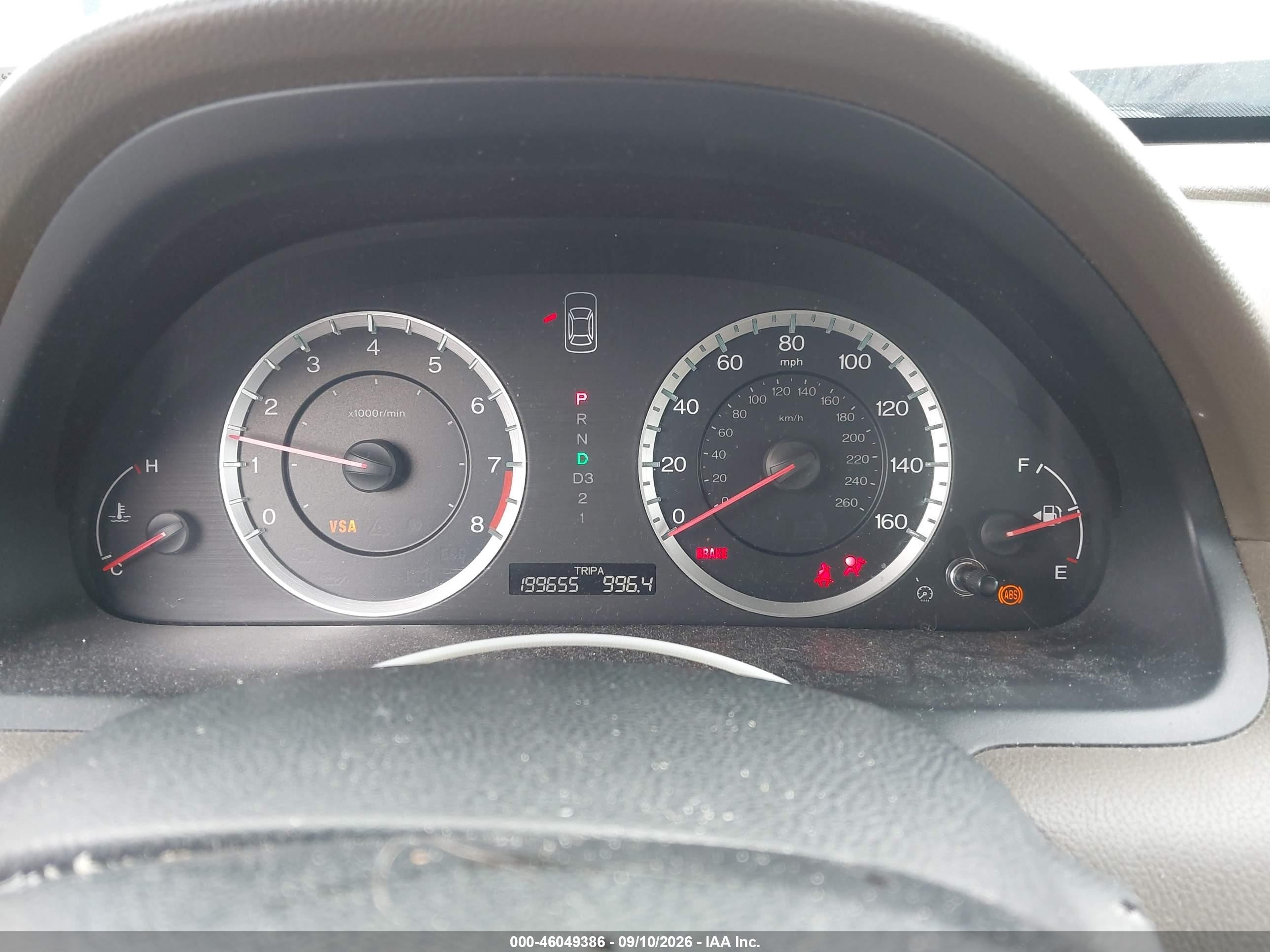 2010 Honda Accord 2.4 Ex-l Maroon vin: 1HGCP2F83AA168987