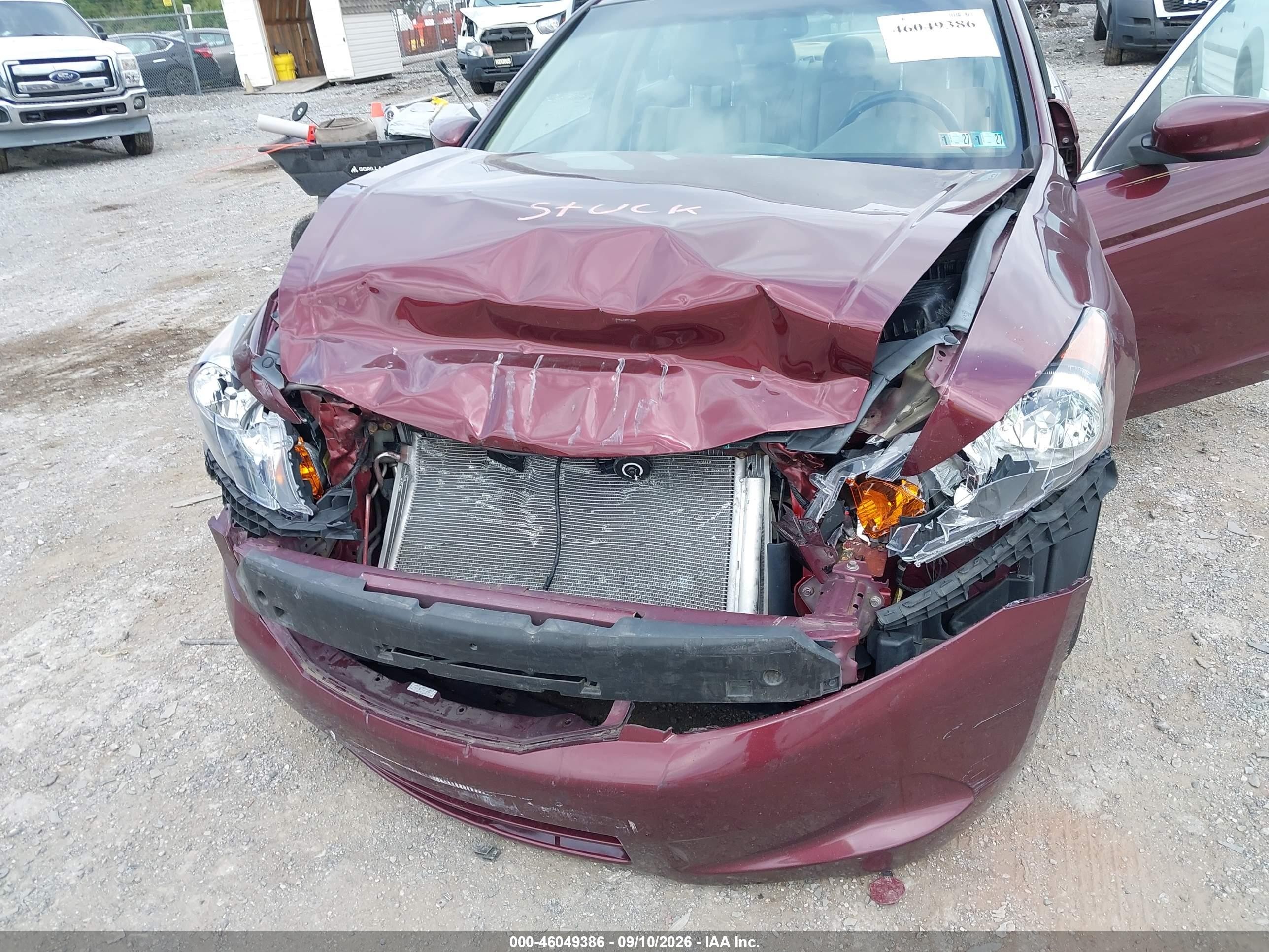 2010 Honda Accord 2.4 Ex-l Maroon vin: 1HGCP2F83AA168987
