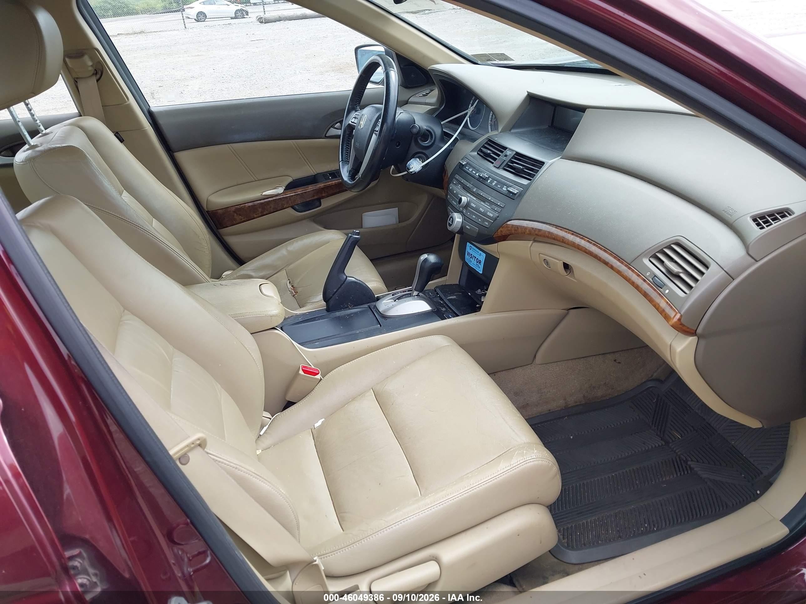 2010 Honda Accord 2.4 Ex-l Maroon vin: 1HGCP2F83AA168987
