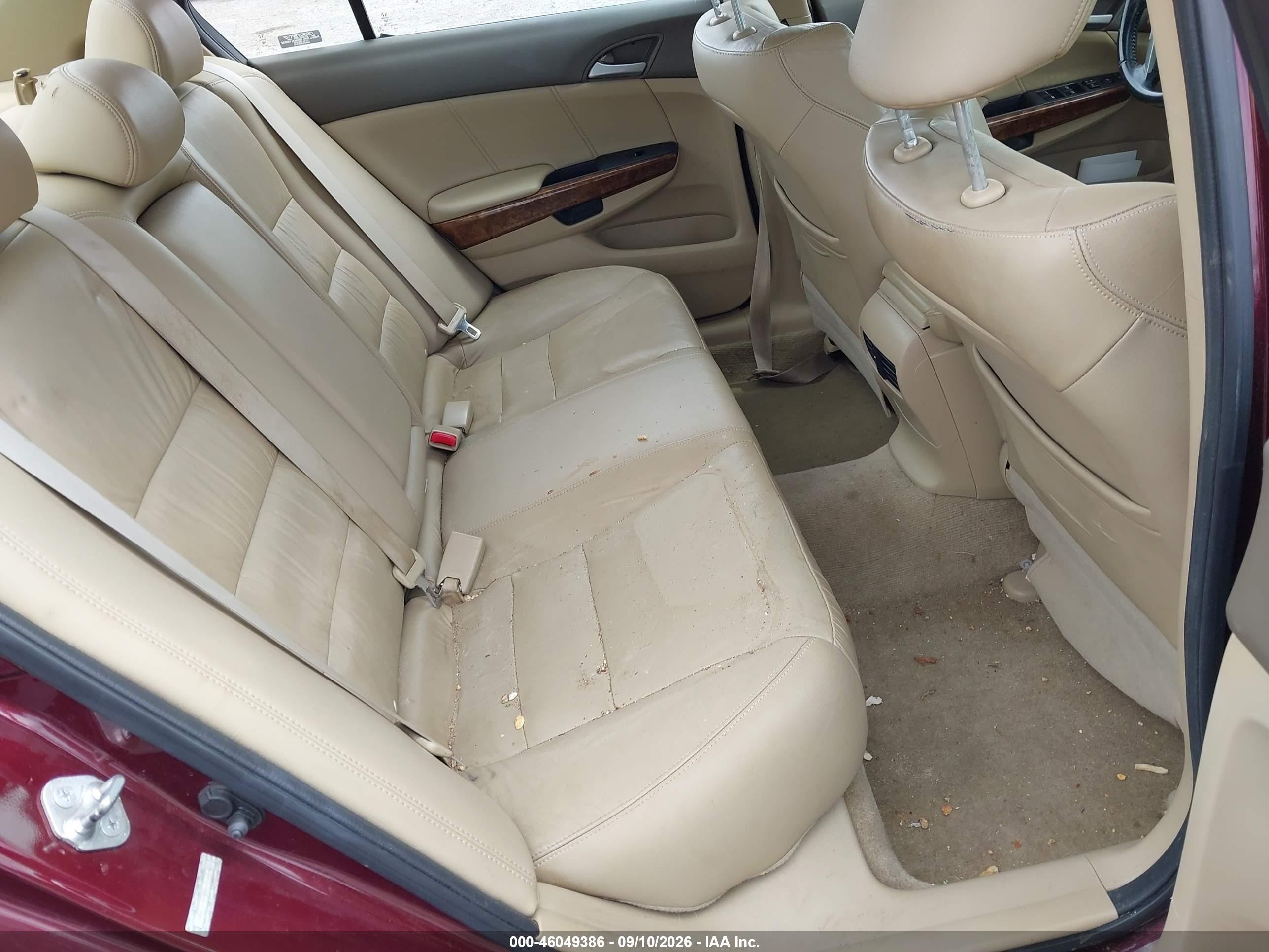 2010 Honda Accord 2.4 Ex-l Maroon vin: 1HGCP2F83AA168987