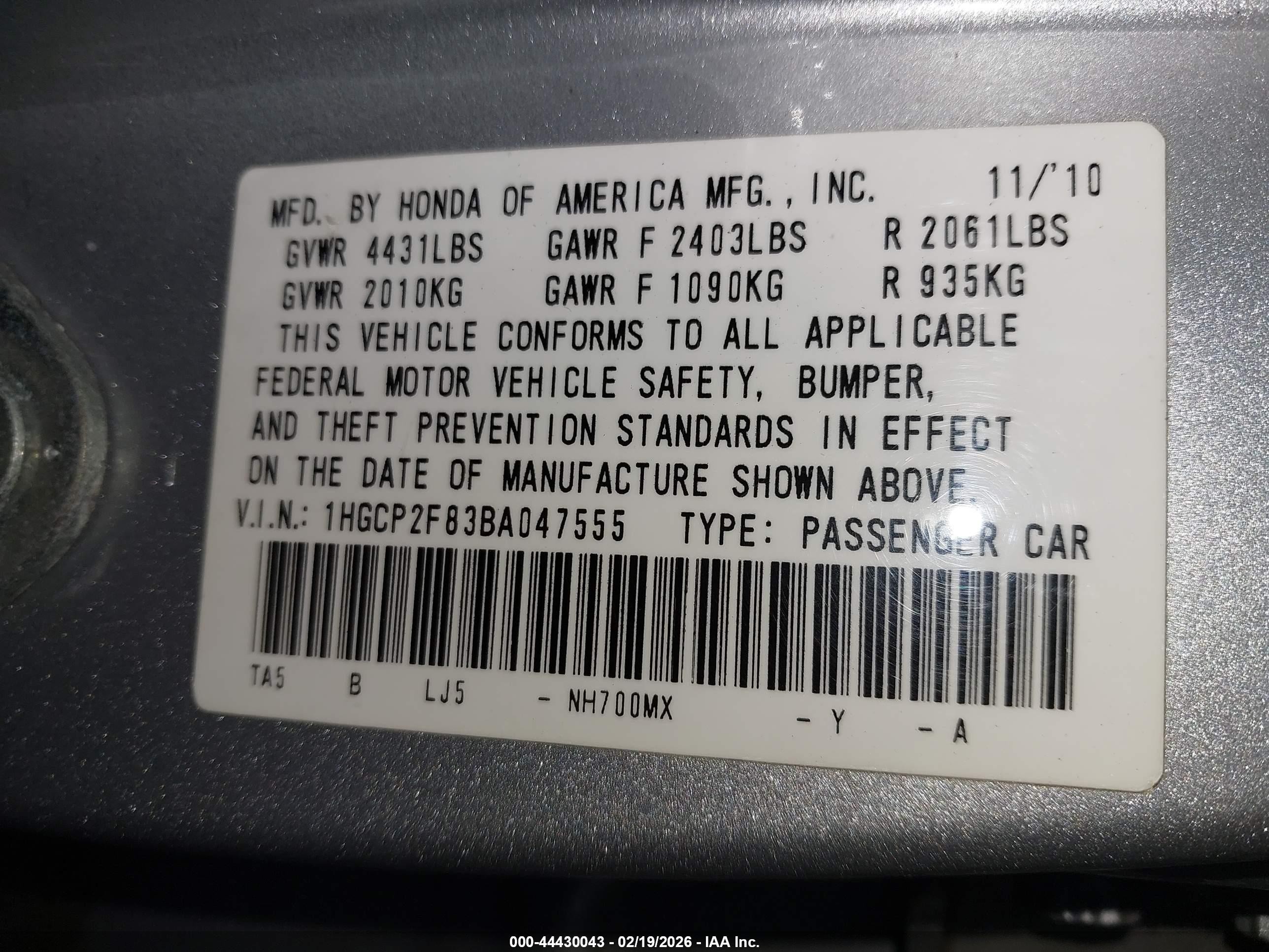2011 Honda Accord 2.4 Ex-l Silver vin: 1HGCP2F83BA047555