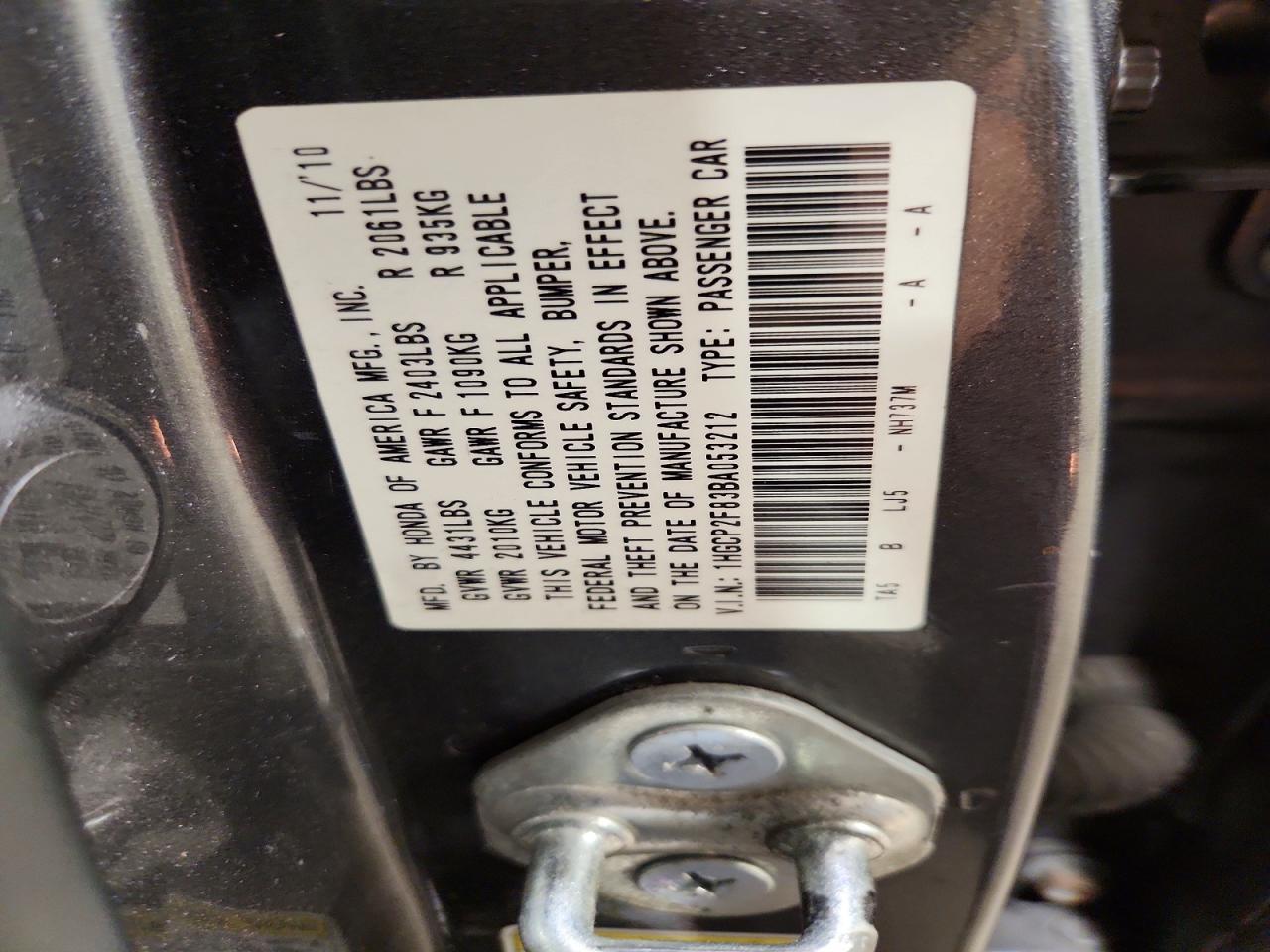 2011 Honda Accord Exl Gray vin: 1HGCP2F83BA053212