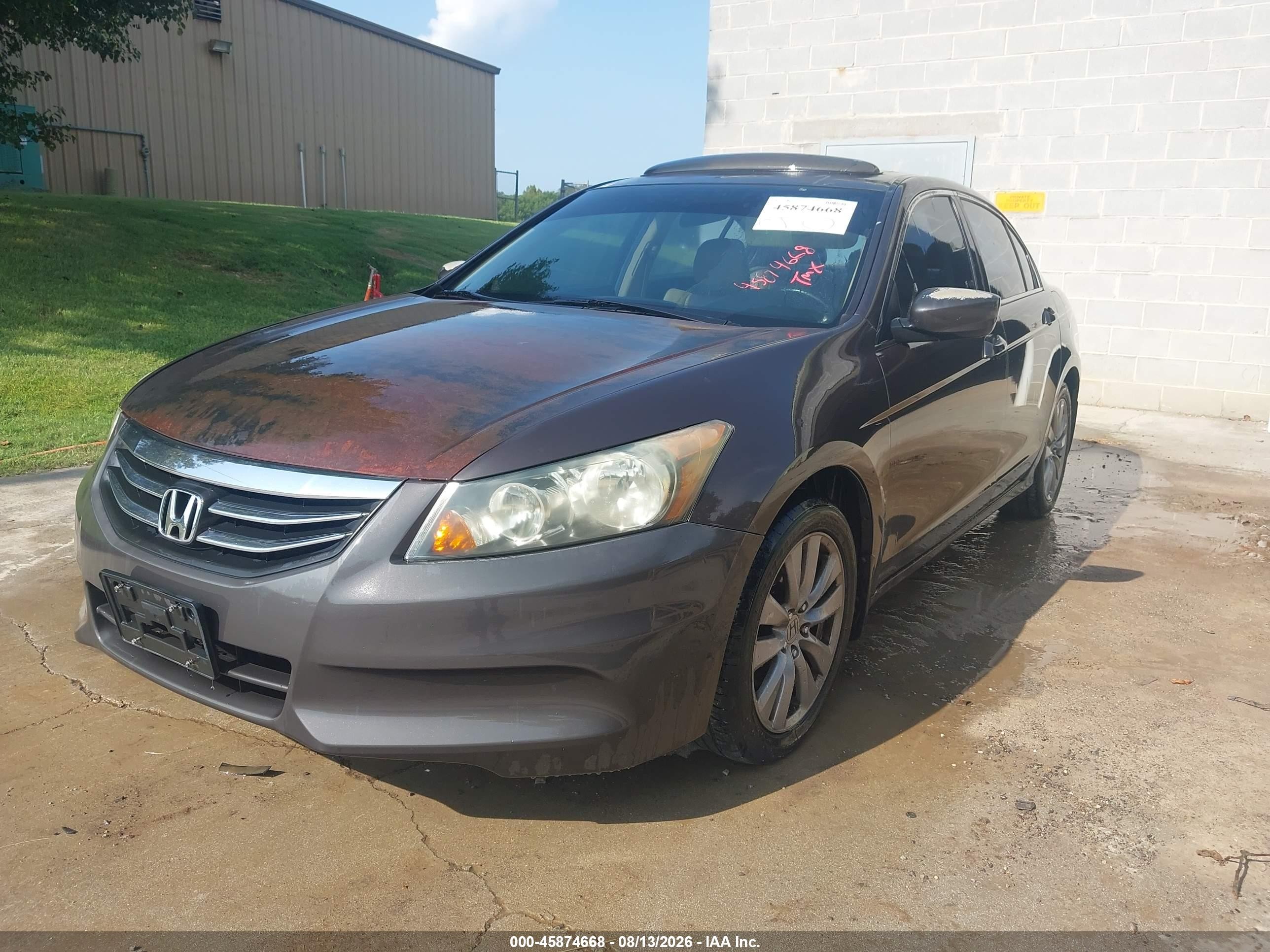 2011 Honda Accord 2.4 Ex-l Gray vin: 1HGCP2F83BA069717