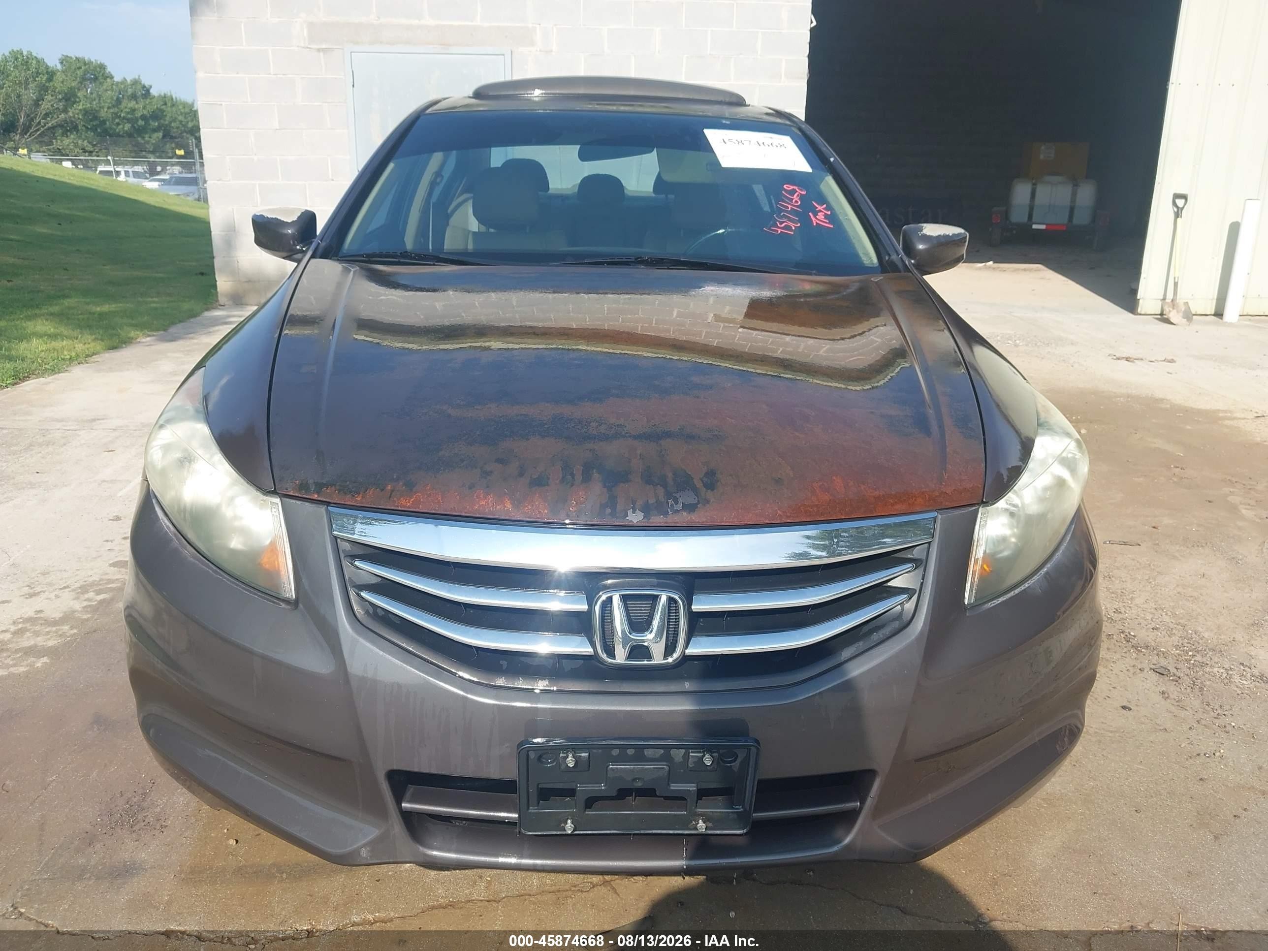 2011 Honda Accord 2.4 Ex-l Gray vin: 1HGCP2F83BA069717
