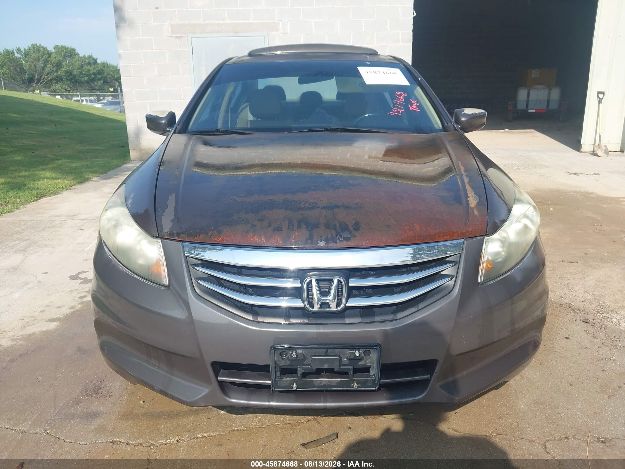 2011 Honda Accord 2.4 Ex-l Gray vin: 1HGCP2F83BA069717