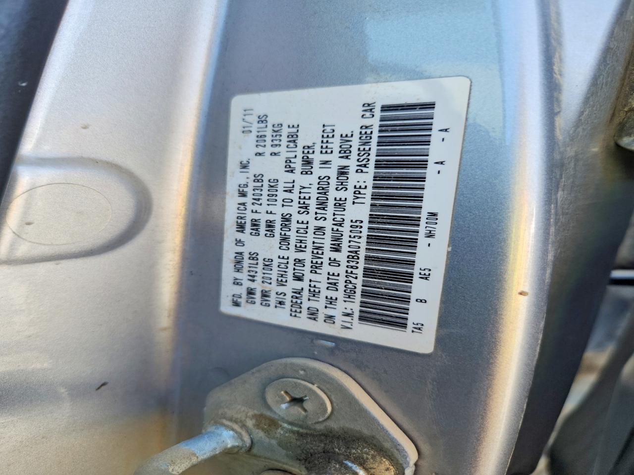 2011 Honda Accord Exl Silver vin: 1HGCP2F83BA075095
