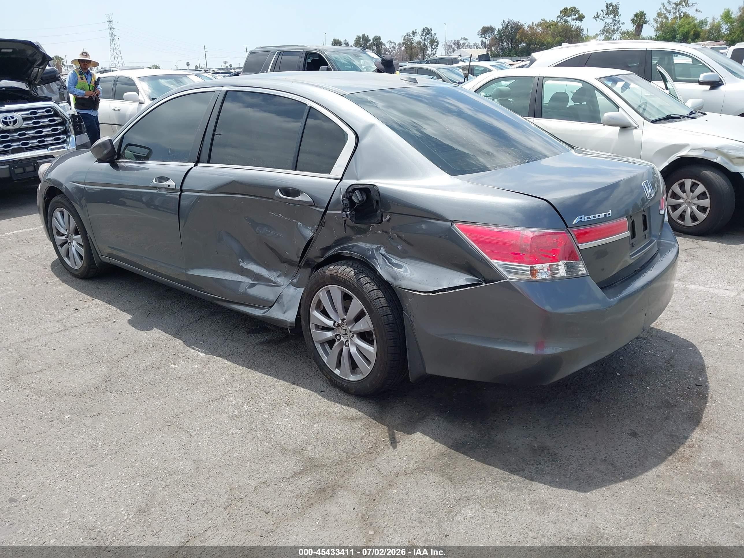 2011 Honda Accord 2.4 Ex-l Gray vin: 1HGCP2F83BA079874
