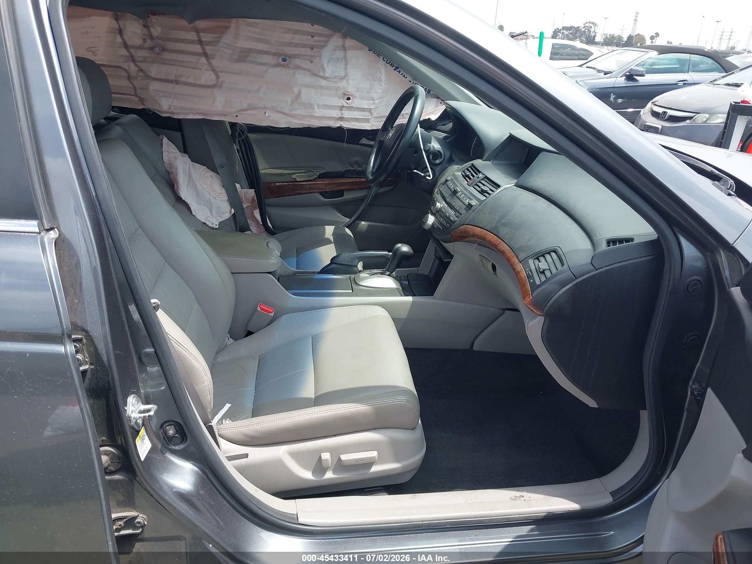 2011 Honda Accord 2.4 Ex-l Gray vin: 1HGCP2F83BA079874