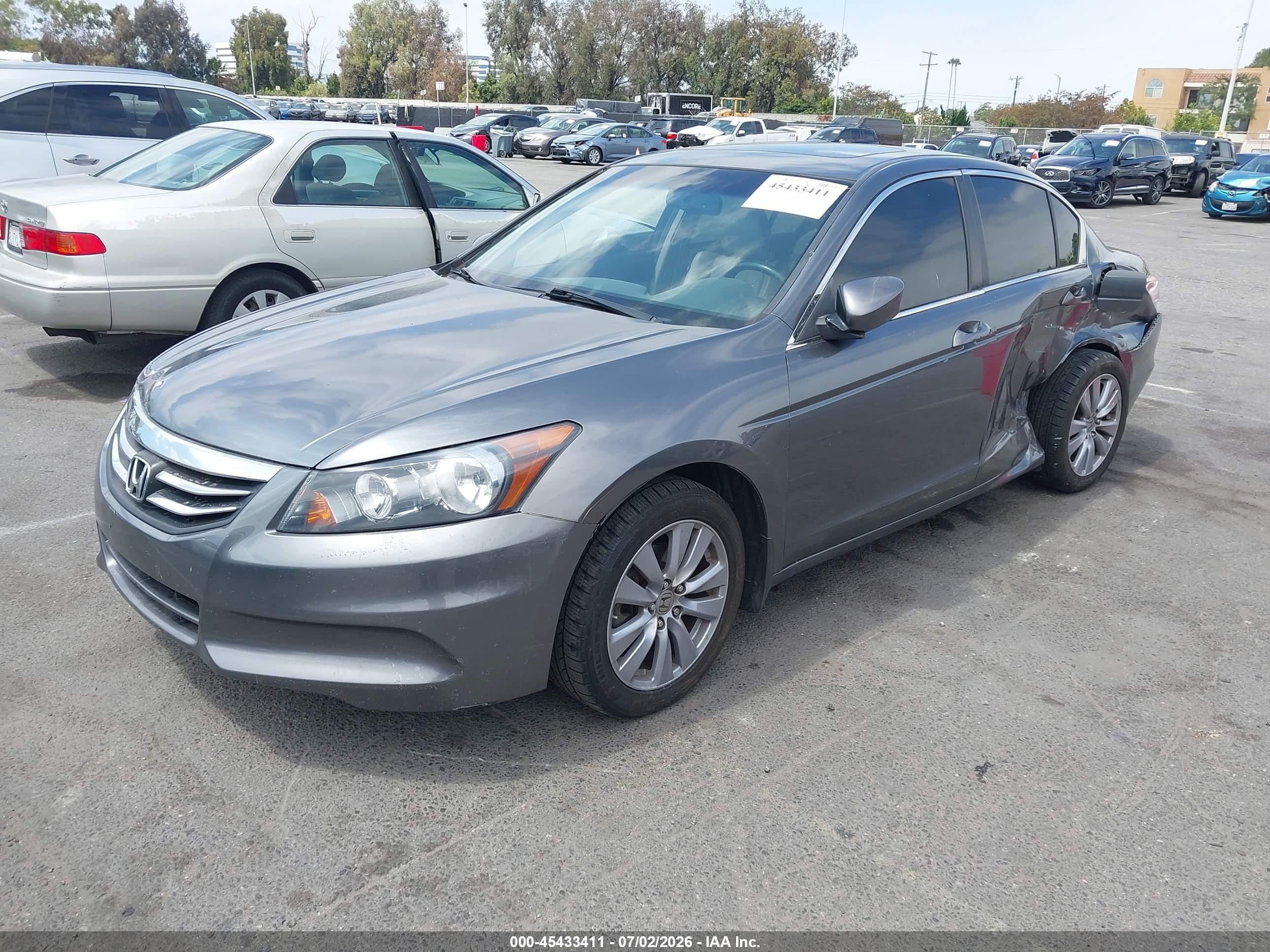 2011 Honda Accord 2.4 Ex-l Gray vin: 1HGCP2F83BA079874