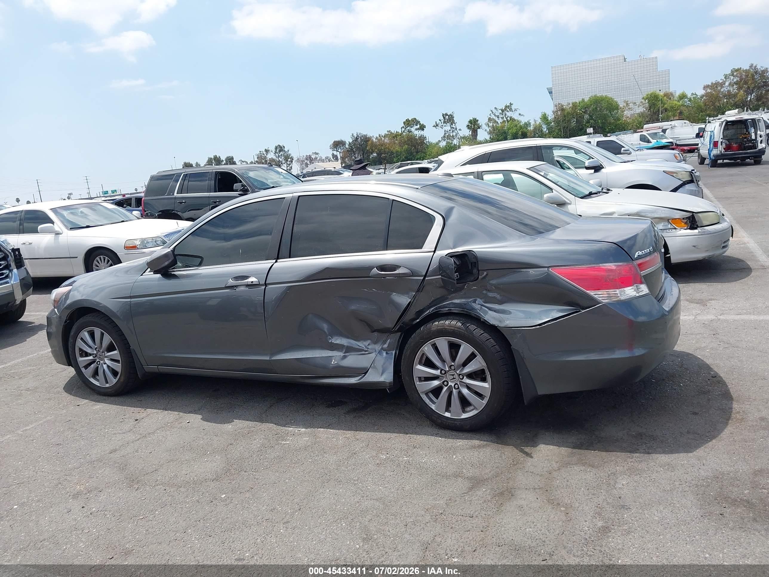 2011 Honda Accord 2.4 Ex-l Gray vin: 1HGCP2F83BA079874