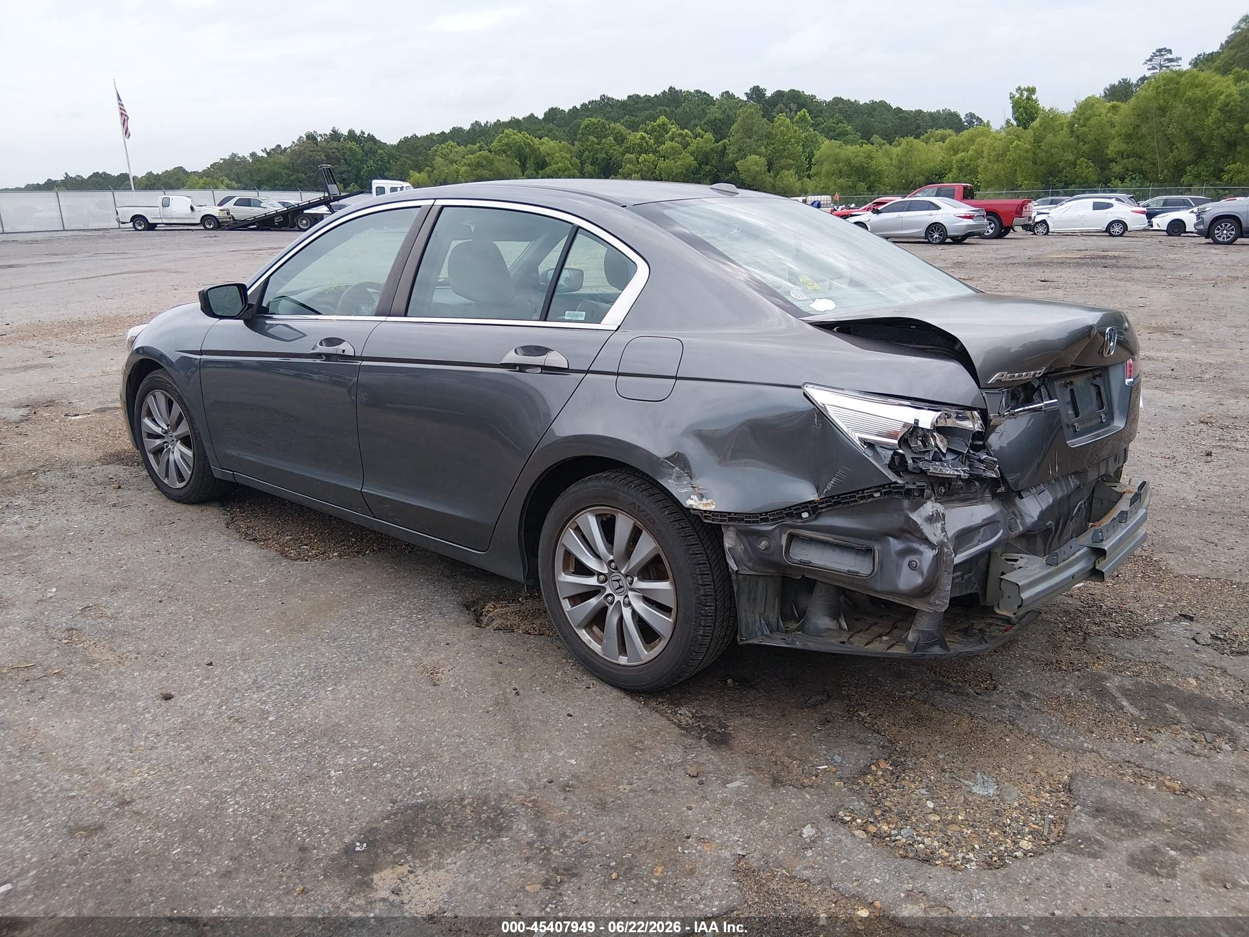 2011 Honda Accord 2.4 Ex-l Gray vin: 1HGCP2F83BA098781