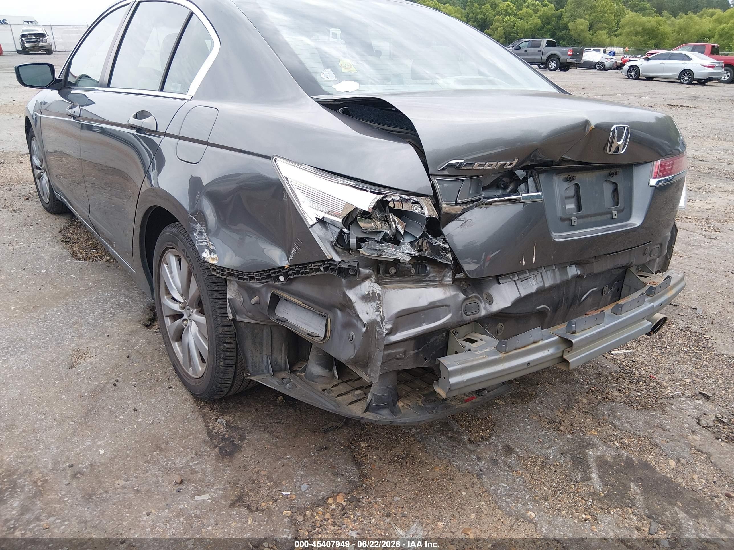 2011 Honda Accord 2.4 Ex-l Gray vin: 1HGCP2F83BA098781