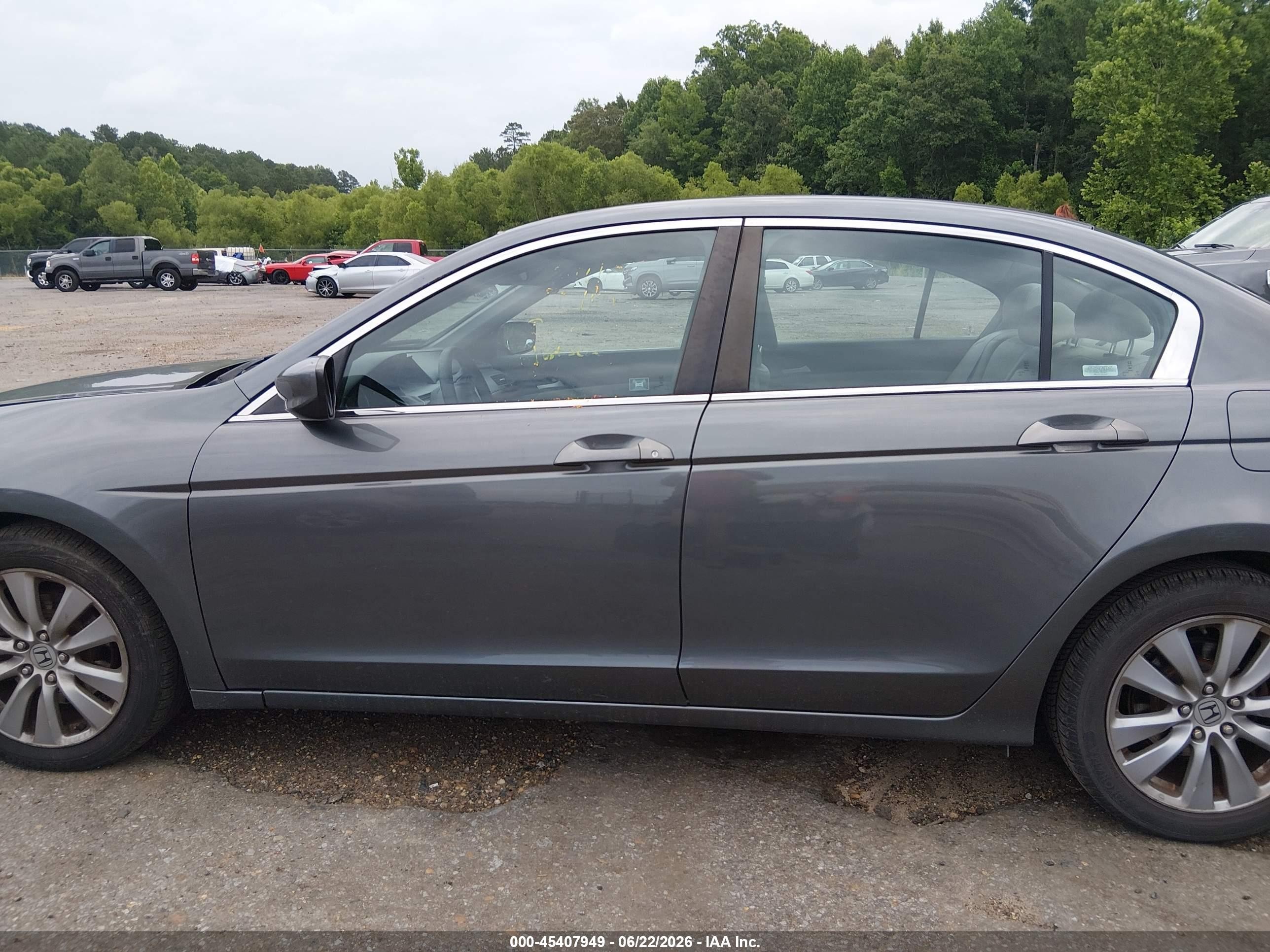 2011 Honda Accord 2.4 Ex-l Gray vin: 1HGCP2F83BA098781