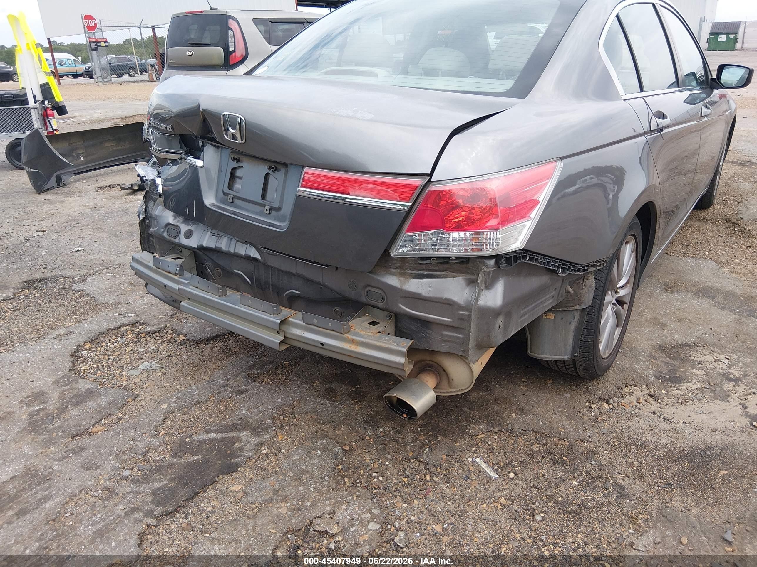 2011 Honda Accord 2.4 Ex-l Gray vin: 1HGCP2F83BA098781