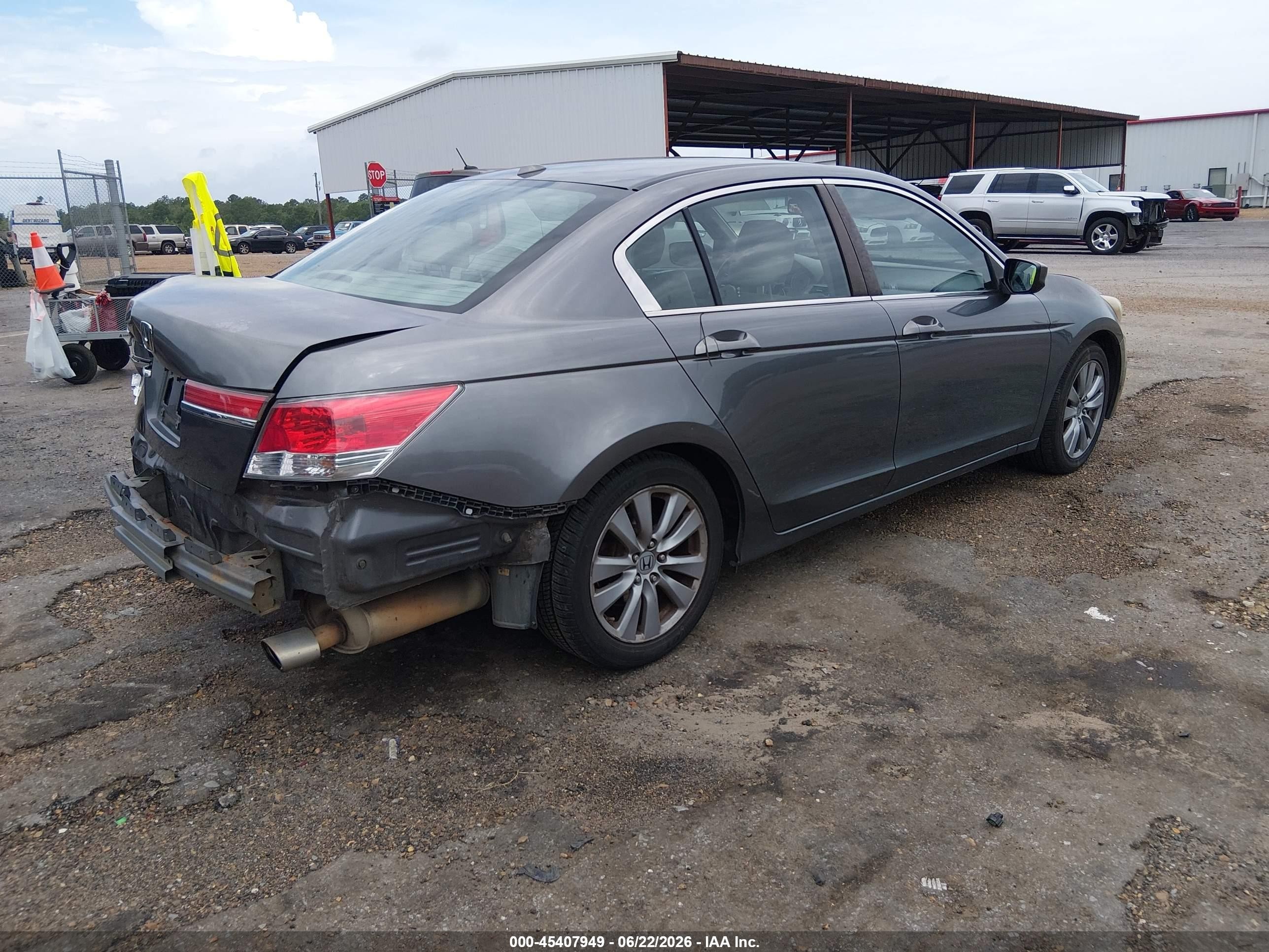 2011 Honda Accord 2.4 Ex-l Gray vin: 1HGCP2F83BA098781