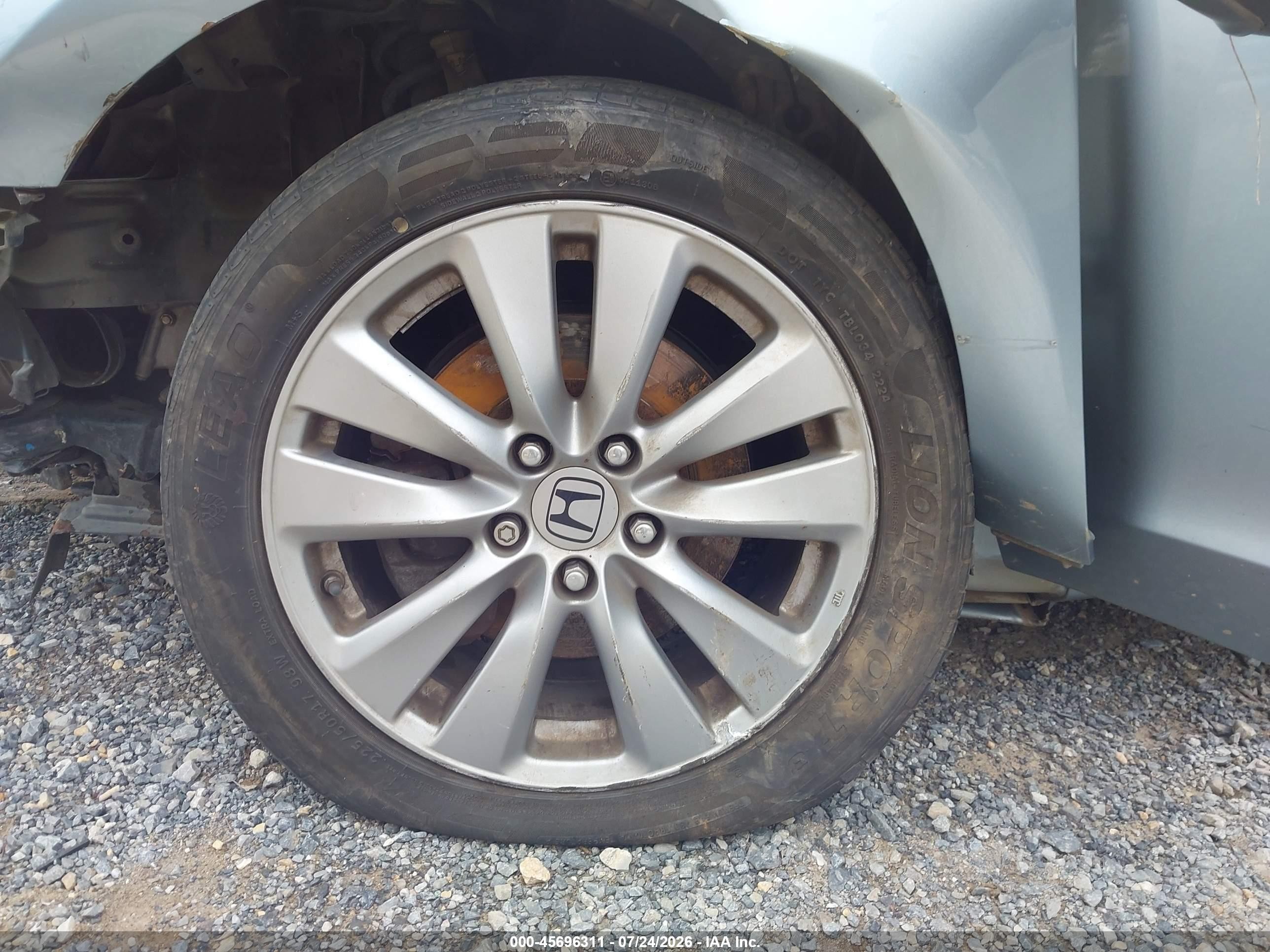 2011 Honda Accord 2.4 Ex-l Blue vin: 1HGCP2F83BA120729