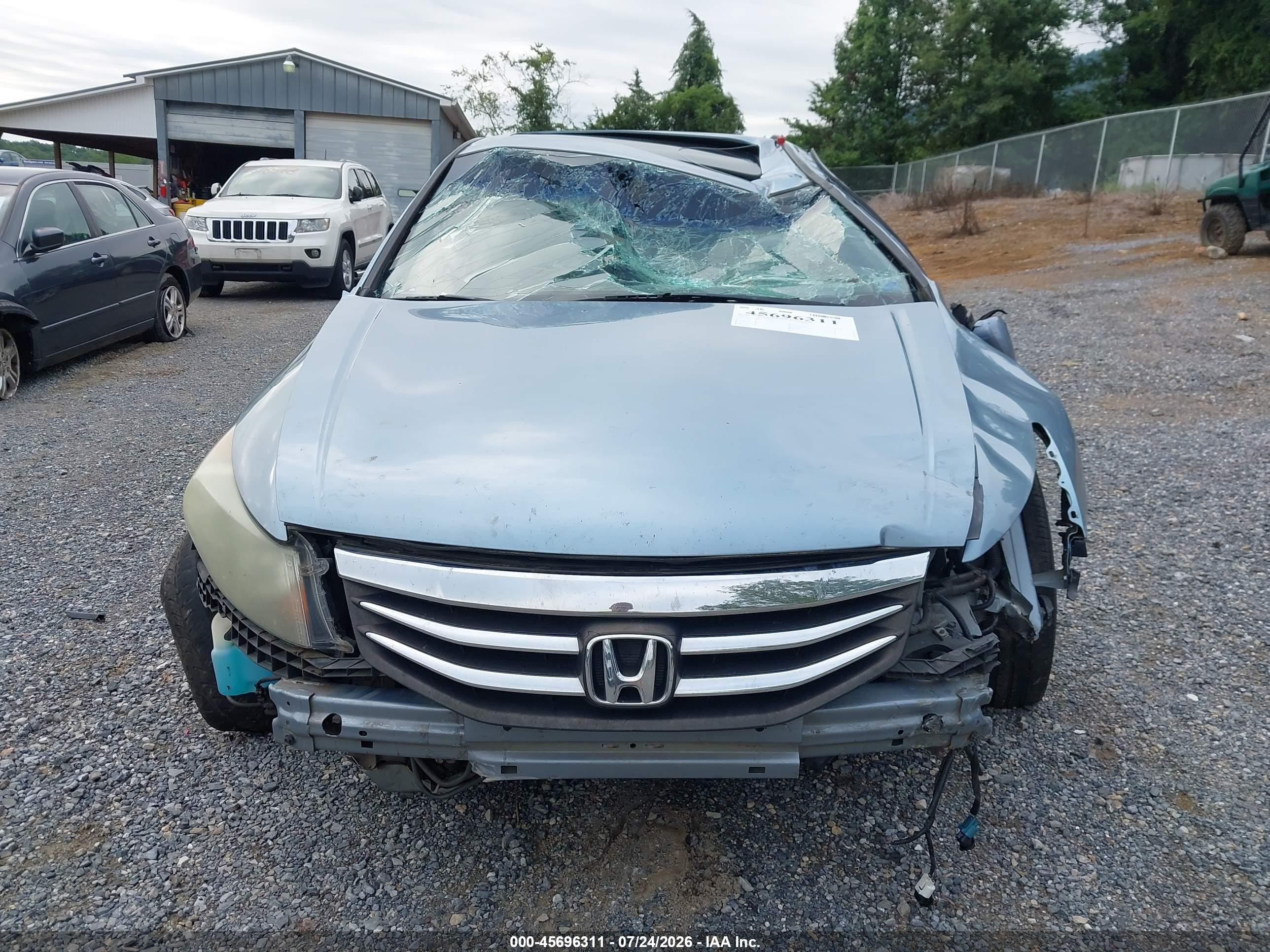 2011 Honda Accord 2.4 Ex-l Blue vin: 1HGCP2F83BA120729
