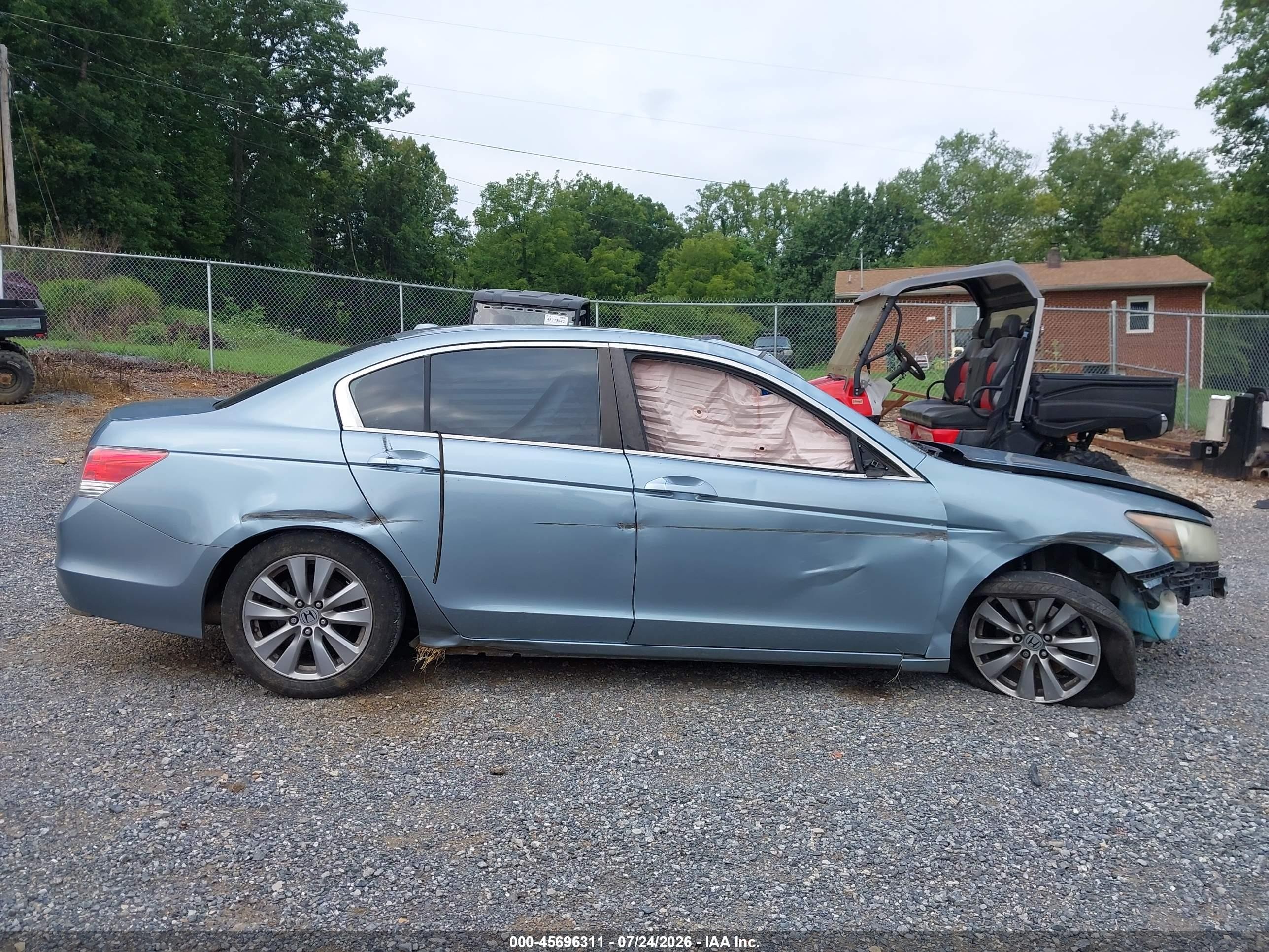 2011 Honda Accord 2.4 Ex-l Blue vin: 1HGCP2F83BA120729