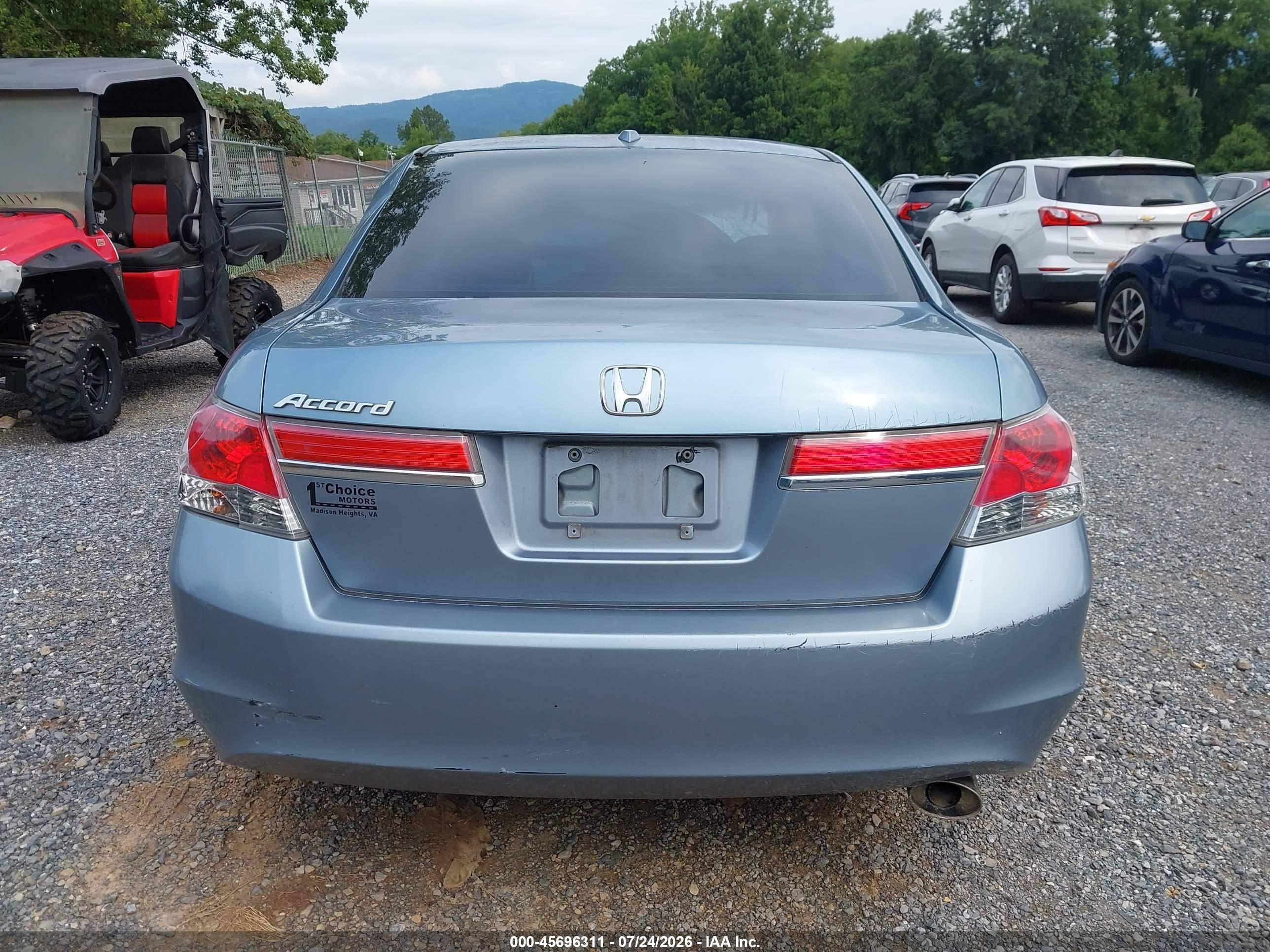 2011 Honda Accord 2.4 Ex-l Blue vin: 1HGCP2F83BA120729