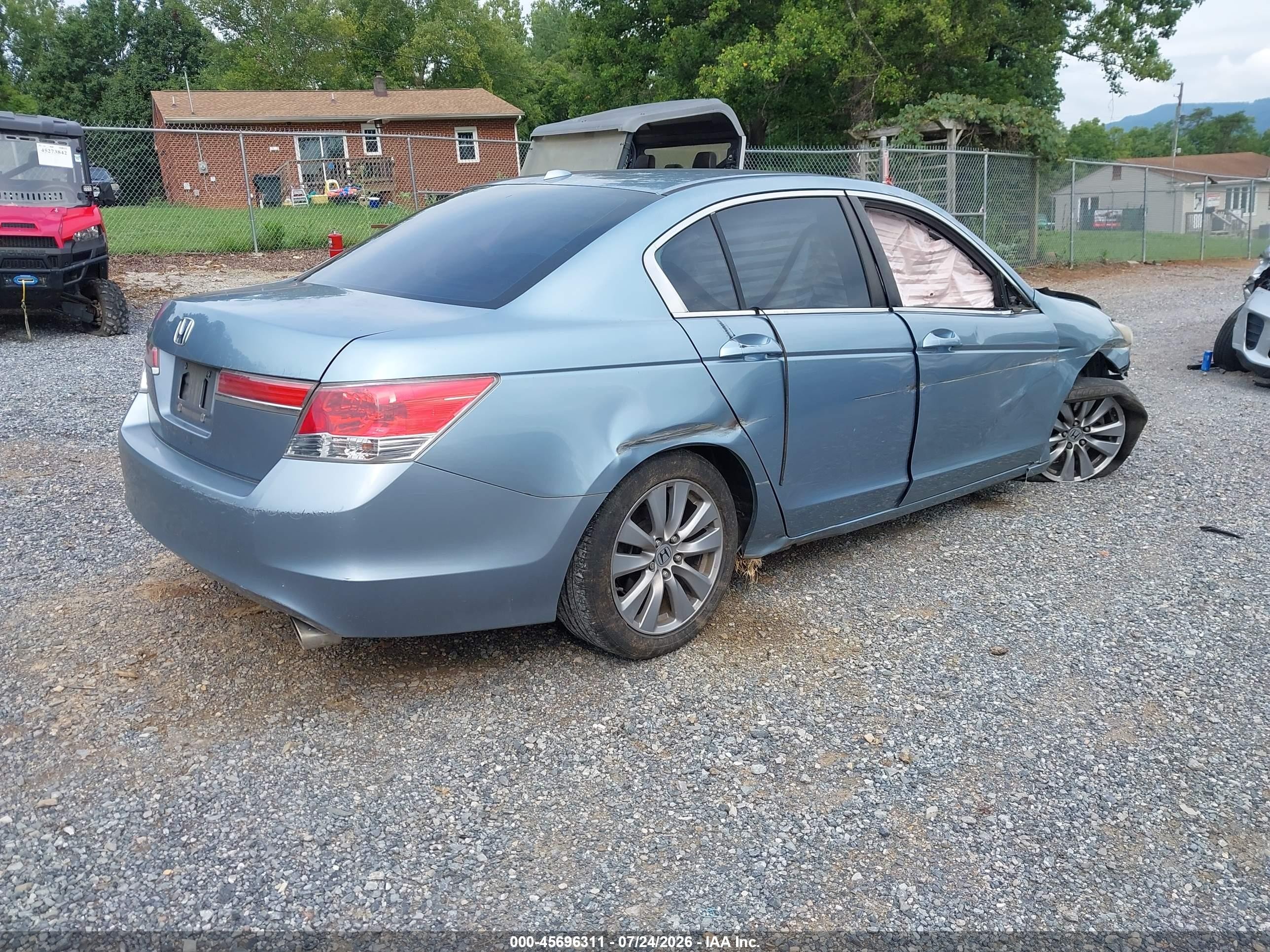 2011 Honda Accord 2.4 Ex-l Blue vin: 1HGCP2F83BA120729