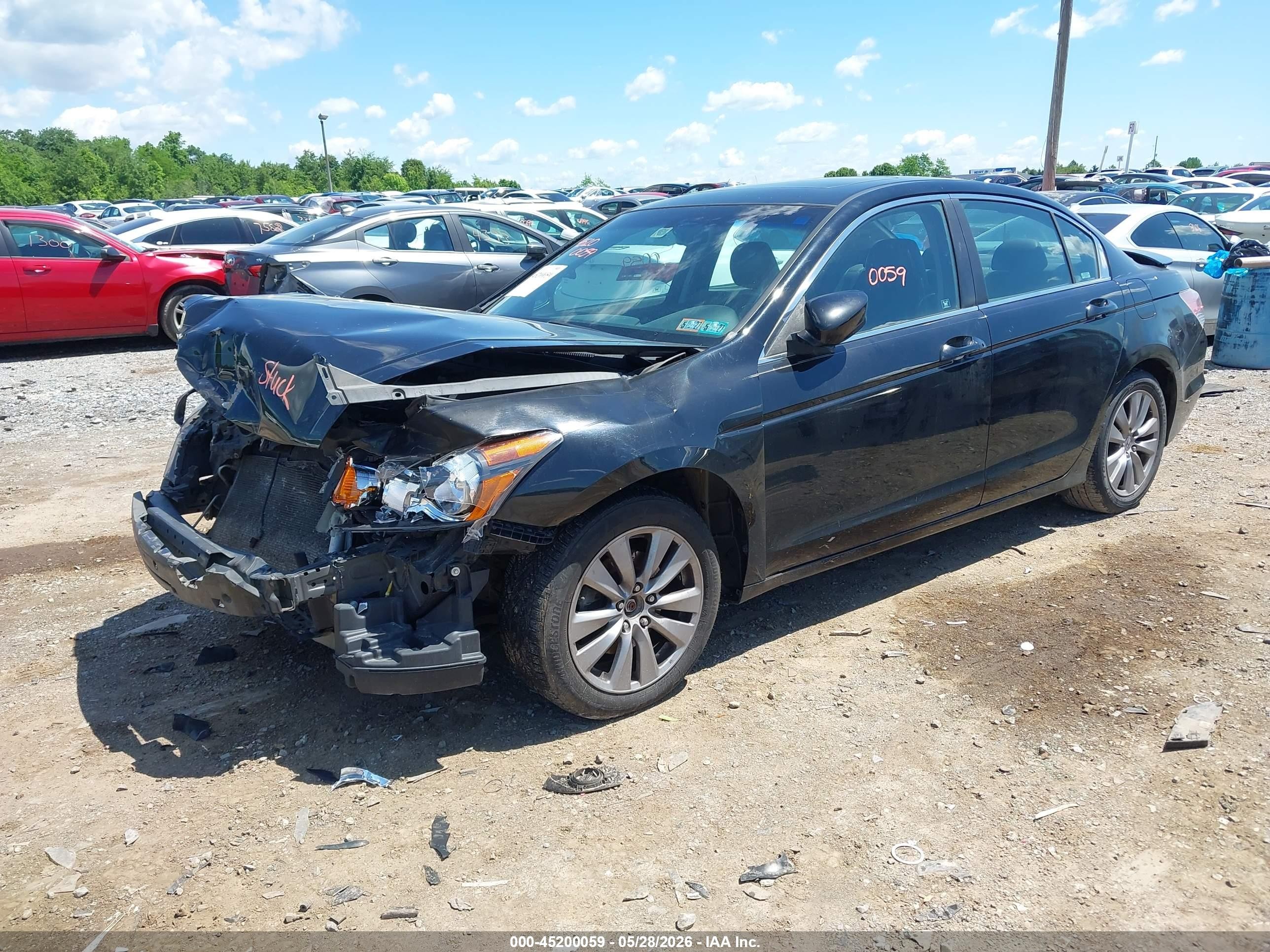 2011 Honda Accord 2.4 Ex-l Black vin: 1HGCP2F83BA123582