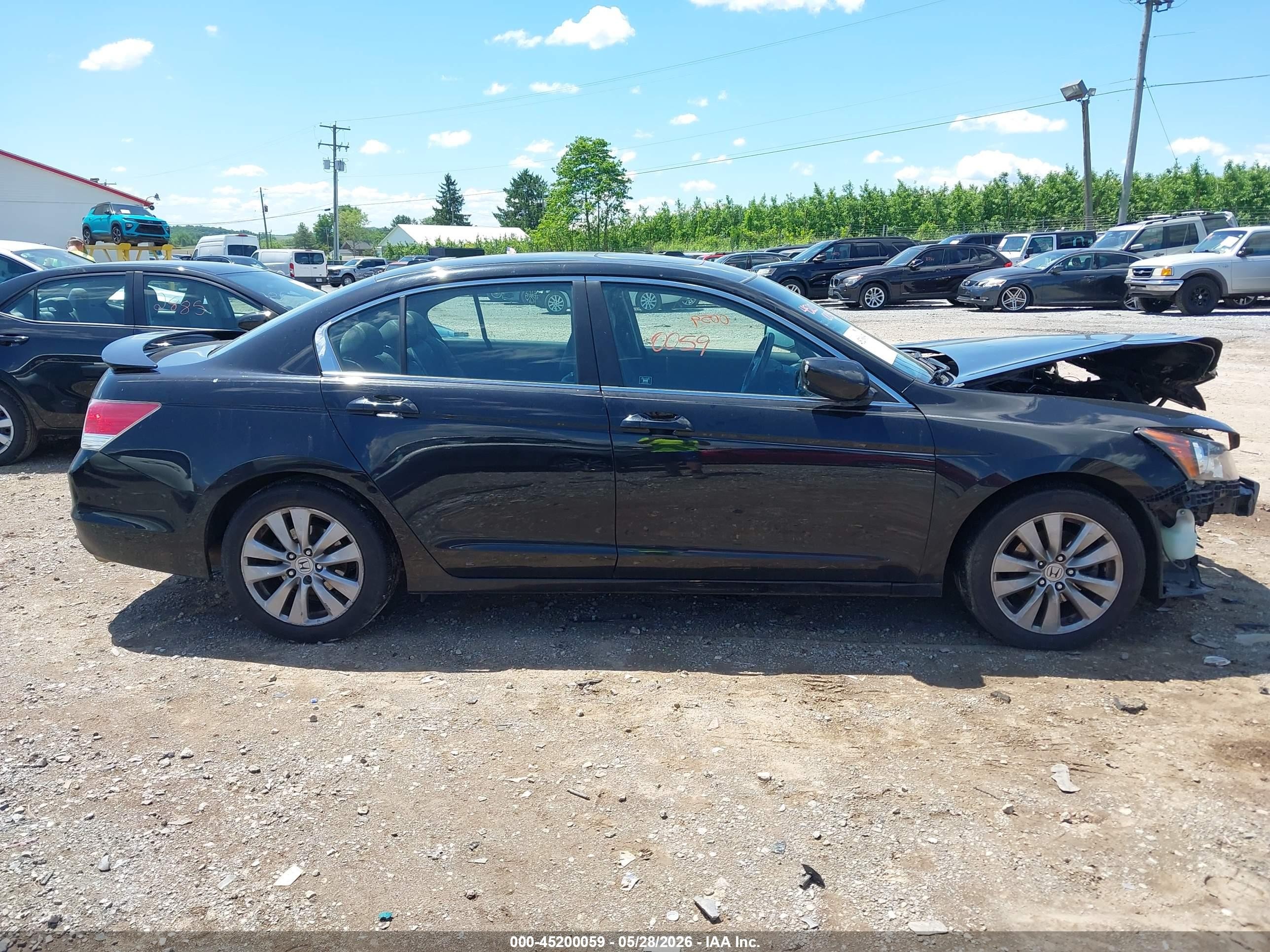 2011 Honda Accord 2.4 Ex-l Black vin: 1HGCP2F83BA123582