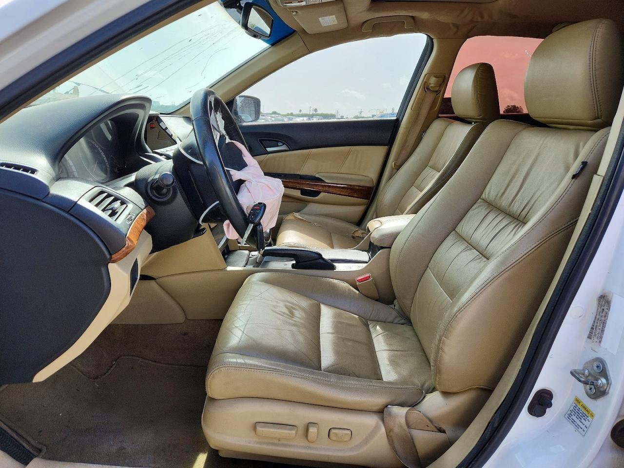2012 Honda Accord Exl White vin: 1HGCP2F83CA029350