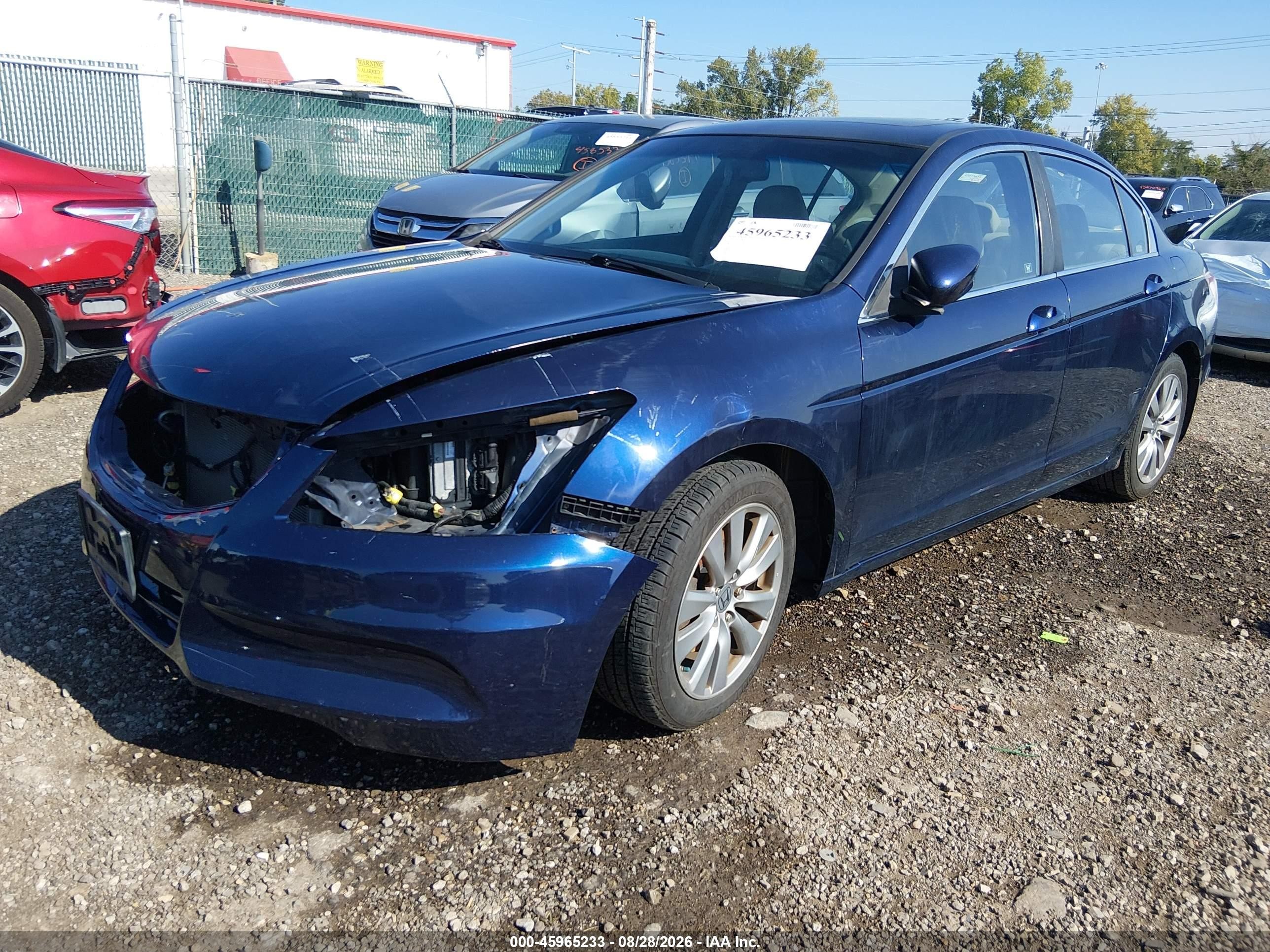 2012 Honda Accord 2.4 Ex-l Blue vin: 1HGCP2F83CA041059