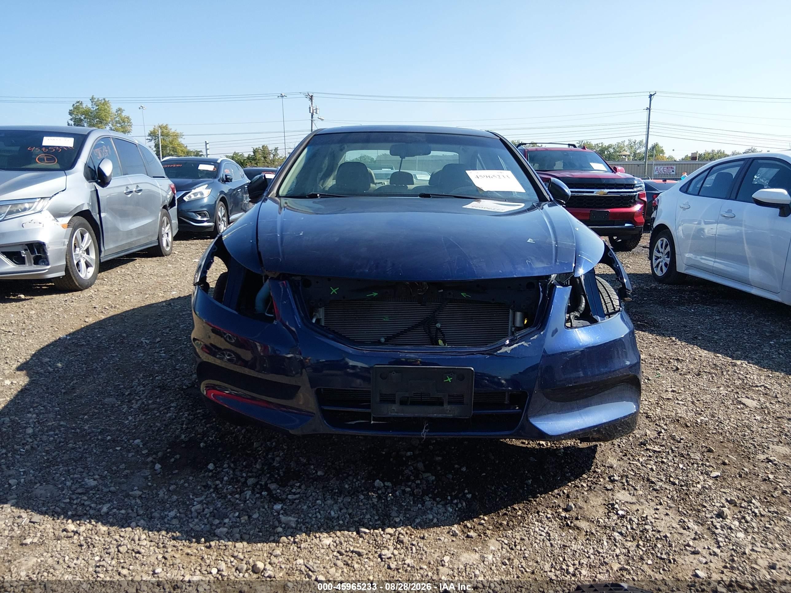 2012 Honda Accord 2.4 Ex-l Blue vin: 1HGCP2F83CA041059