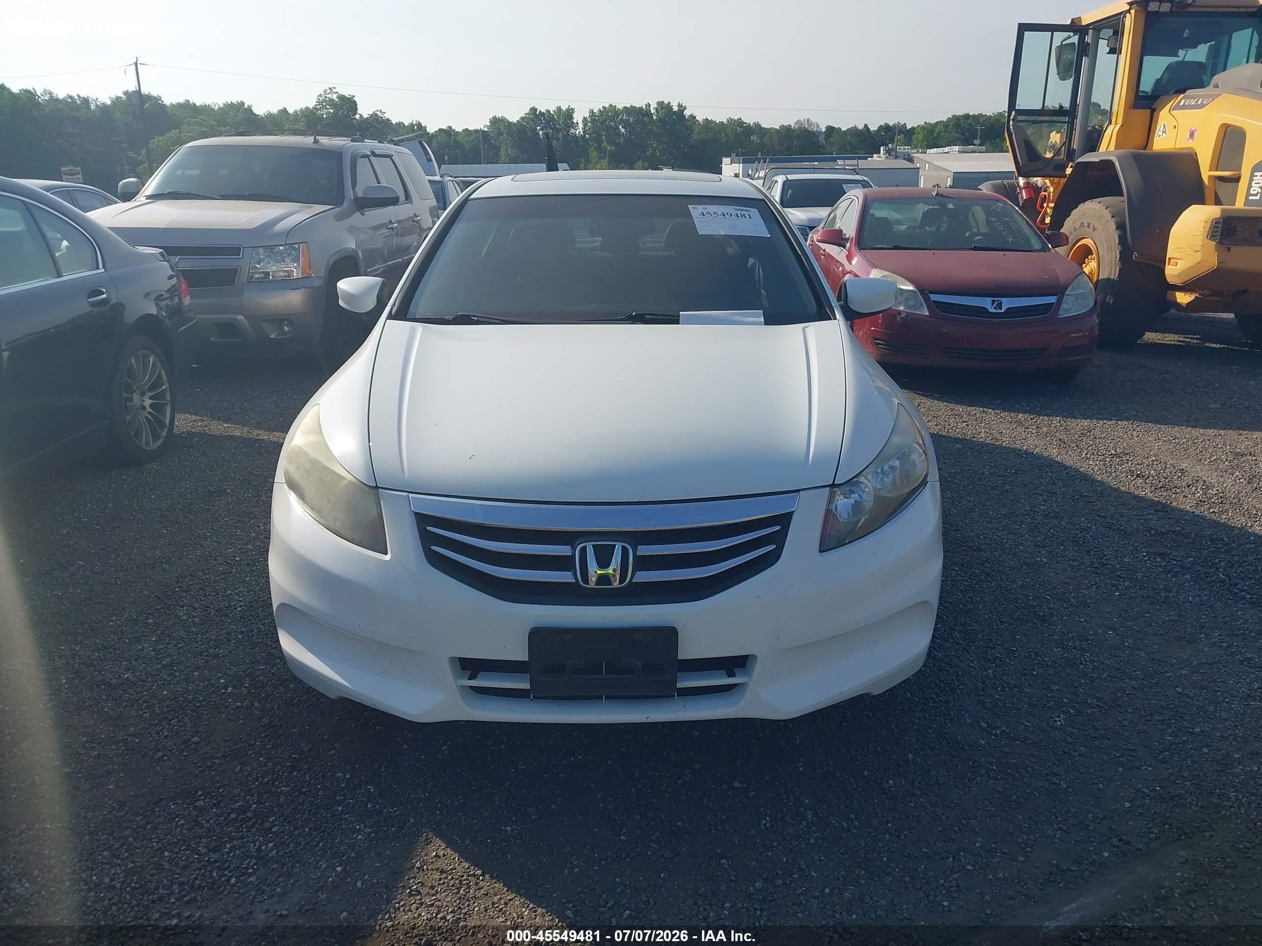 2012 Honda Accord 2.4 Ex-l White vin: 1HGCP2F83CA061716