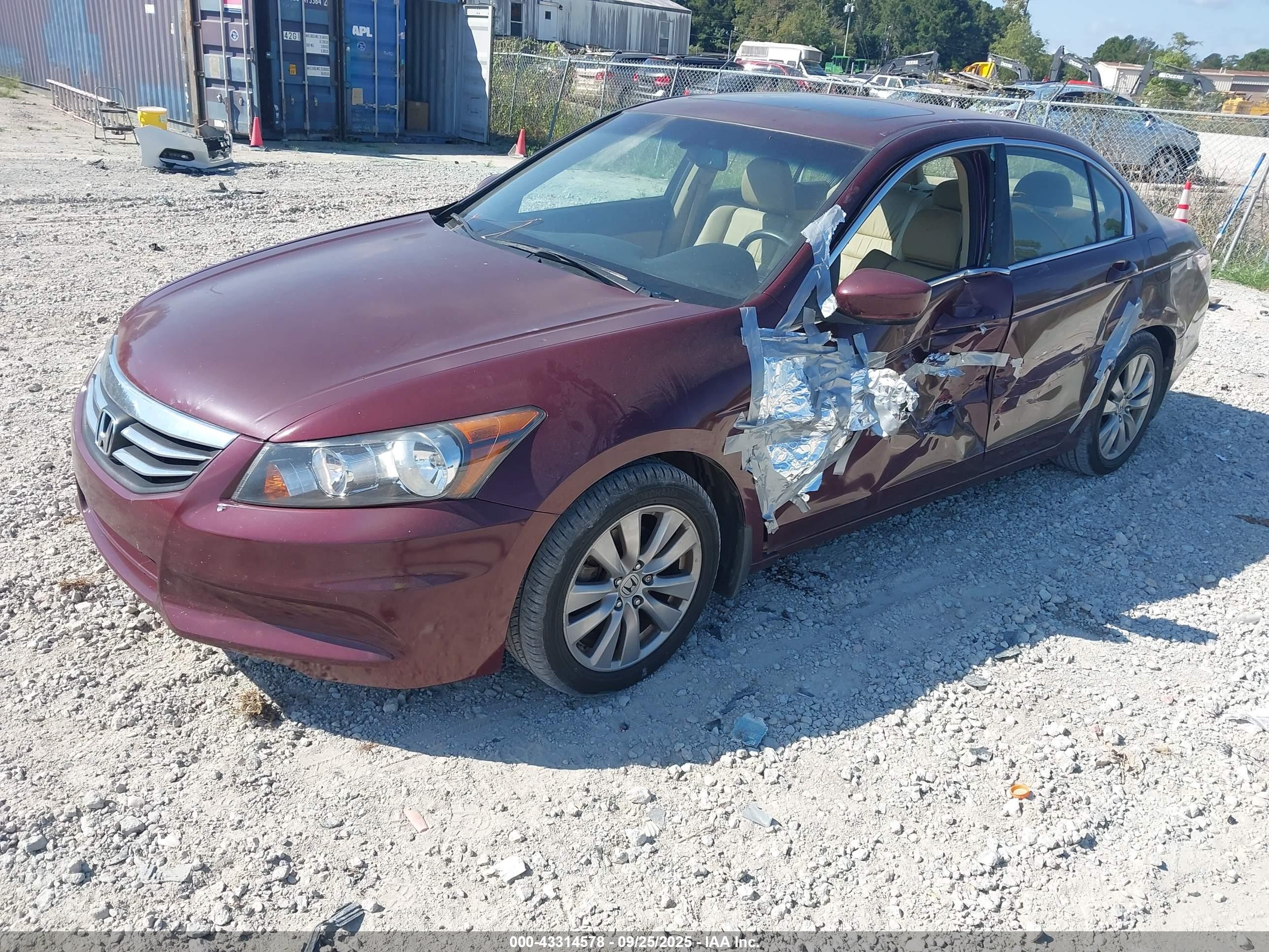2012 Honda Accord Sdn 2.4 Ex-l/ex-l Purple vin: 1HGCP2F83CA111983