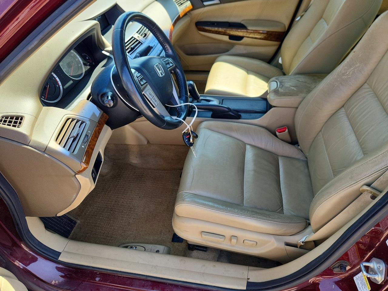2010 Honda Accord Exl Burgundy vin: 1HGCP2F84AA033873