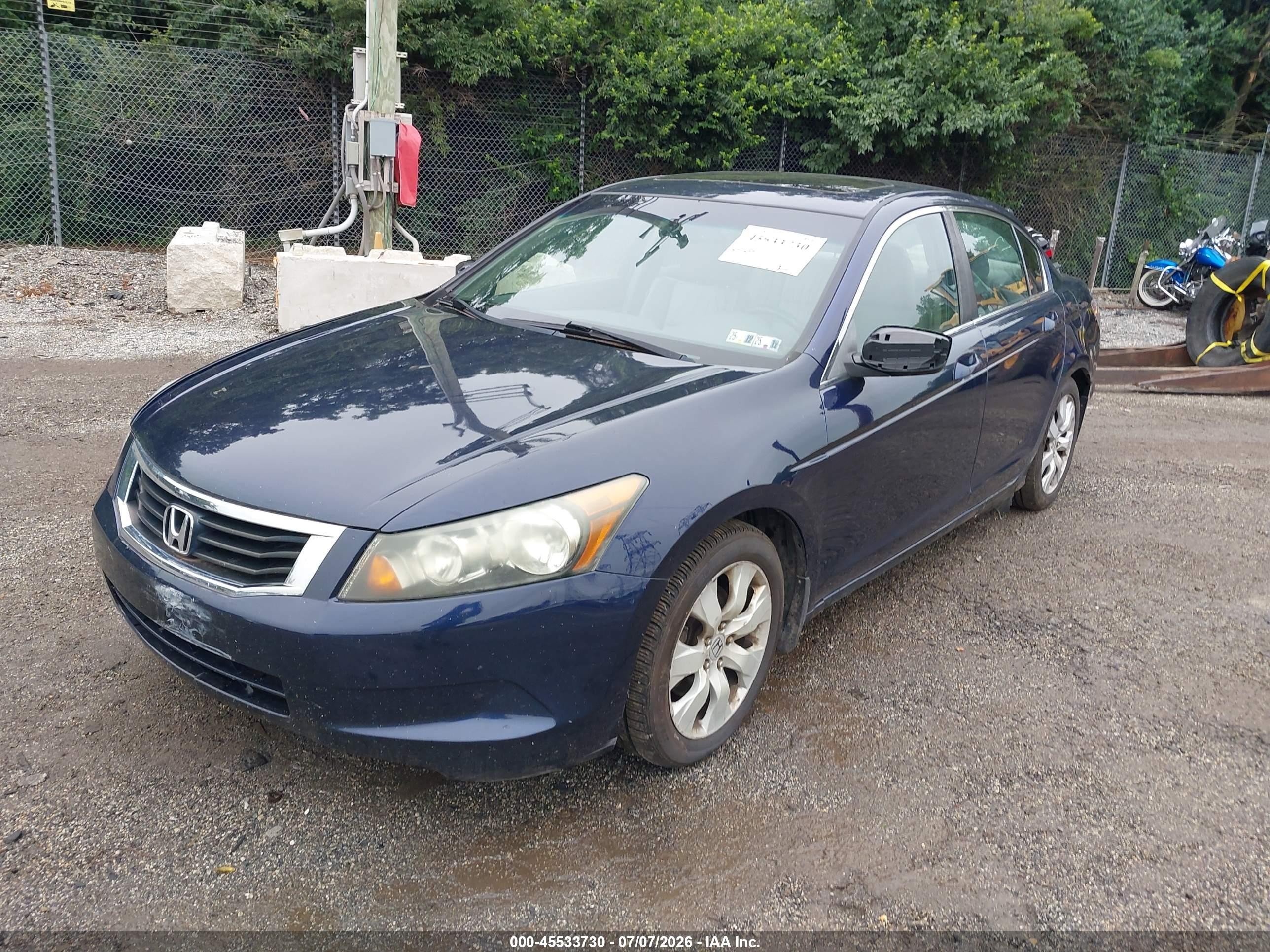 2010 Honda Accord 2.4 Ex-l Blue vin: 1HGCP2F84AA050799