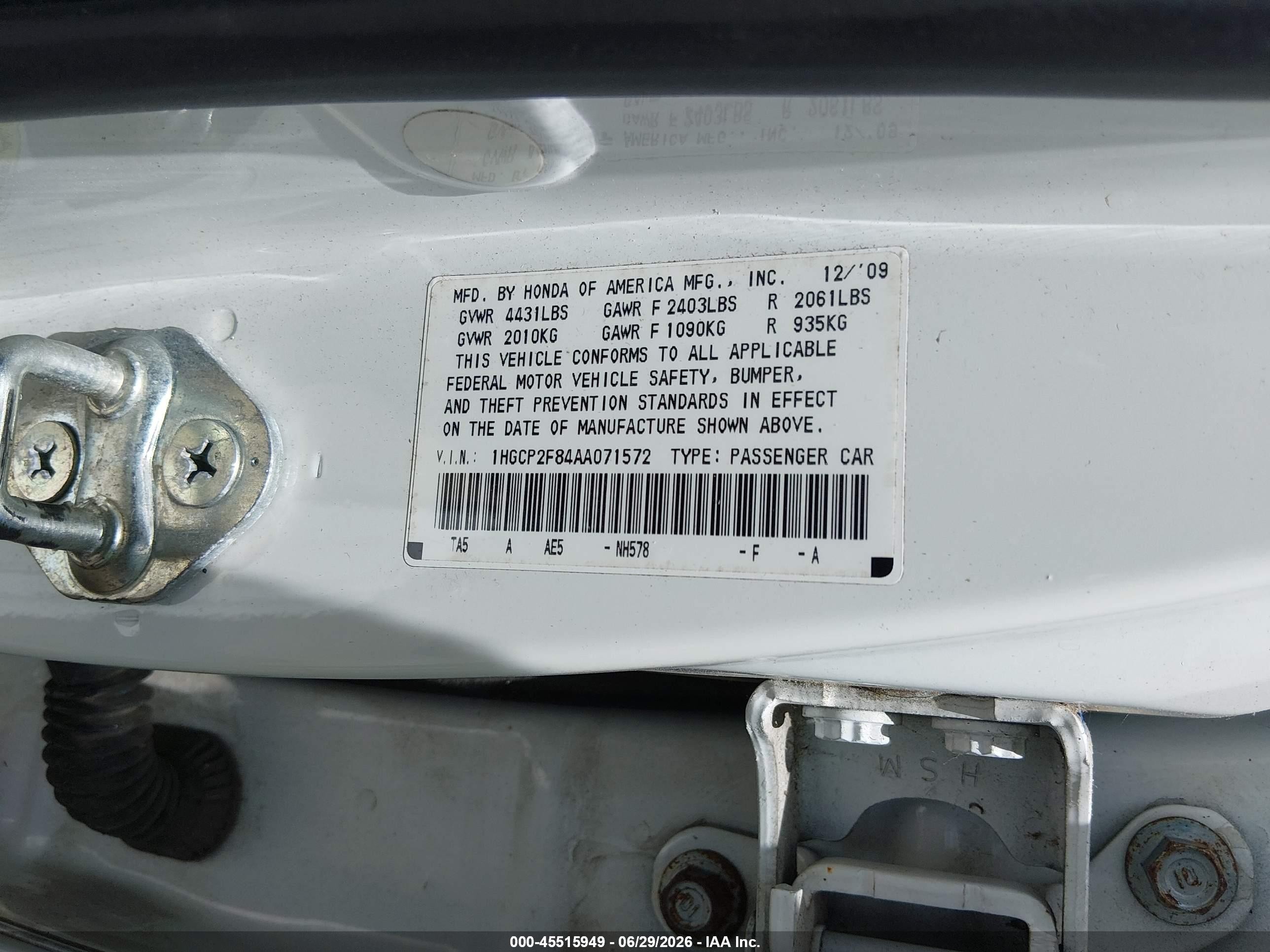 2010 Honda Accord 2.4 Ex-l Brown vin: 1HGCP2F84AA071572