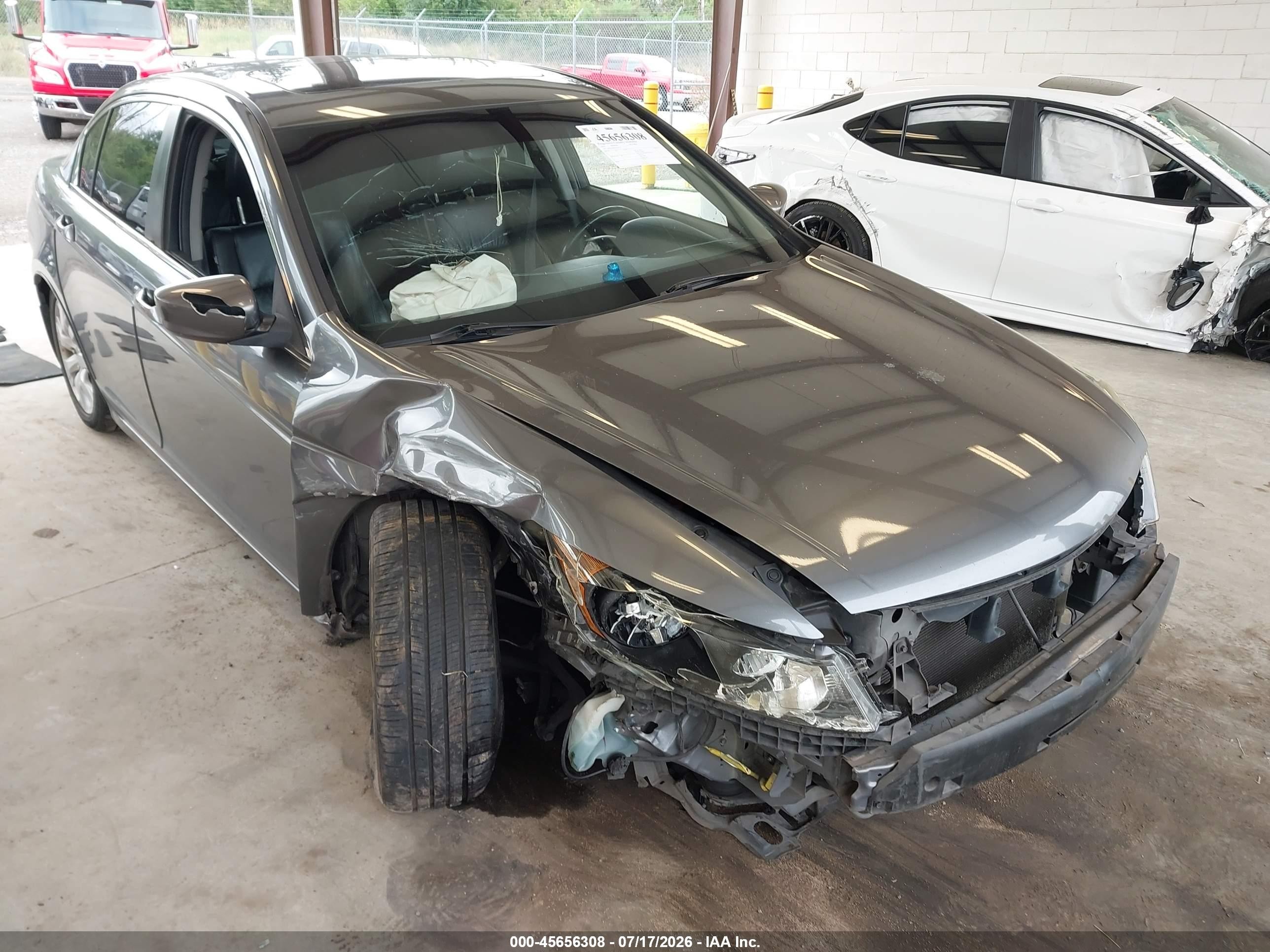 2010 Honda Accord 2.4 Ex-l Gray vin: 1HGCP2F84AA123735