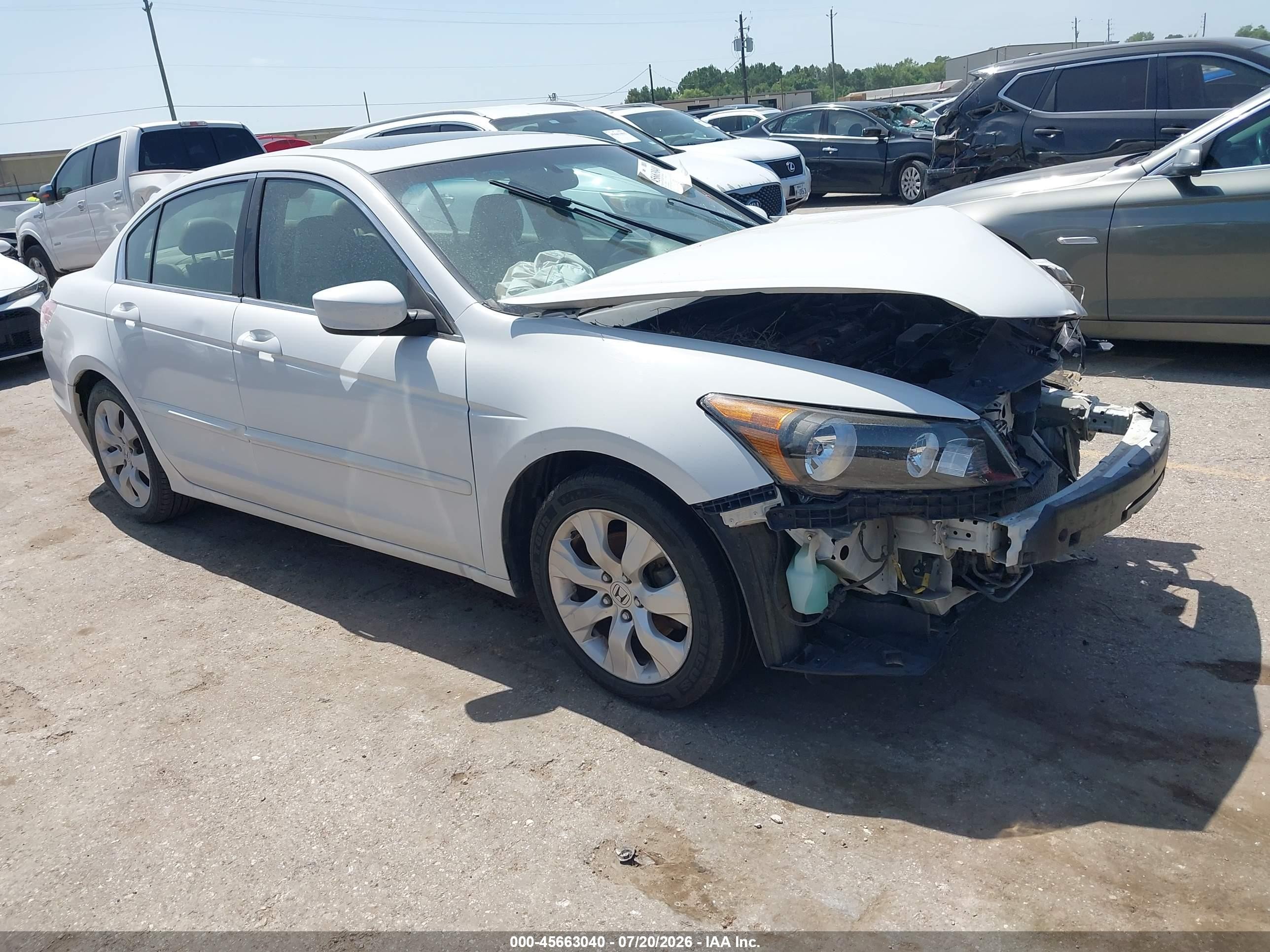 2010 Honda Accord 2.4 Ex-l White vin: 1HGCP2F84AA190058